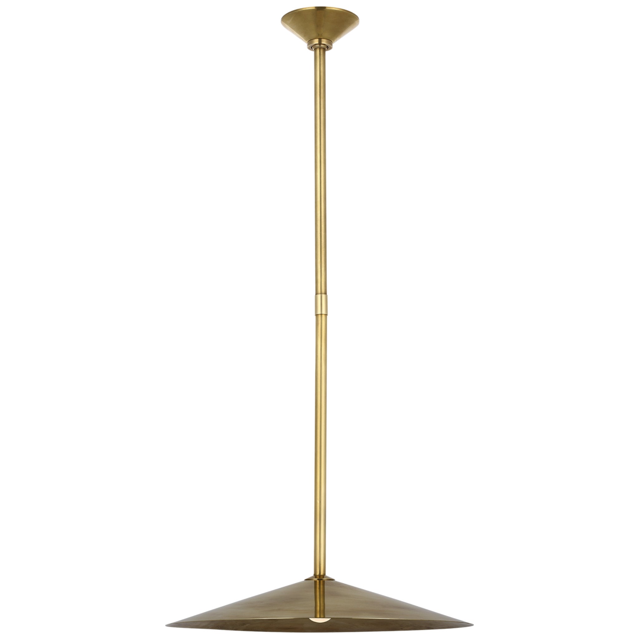 Amber Lewis Ponce 18" Pendant in Hand-Rubbed Antique Brass with Hand-Rubbed Antique Brass Shade Ceiling Light W18"