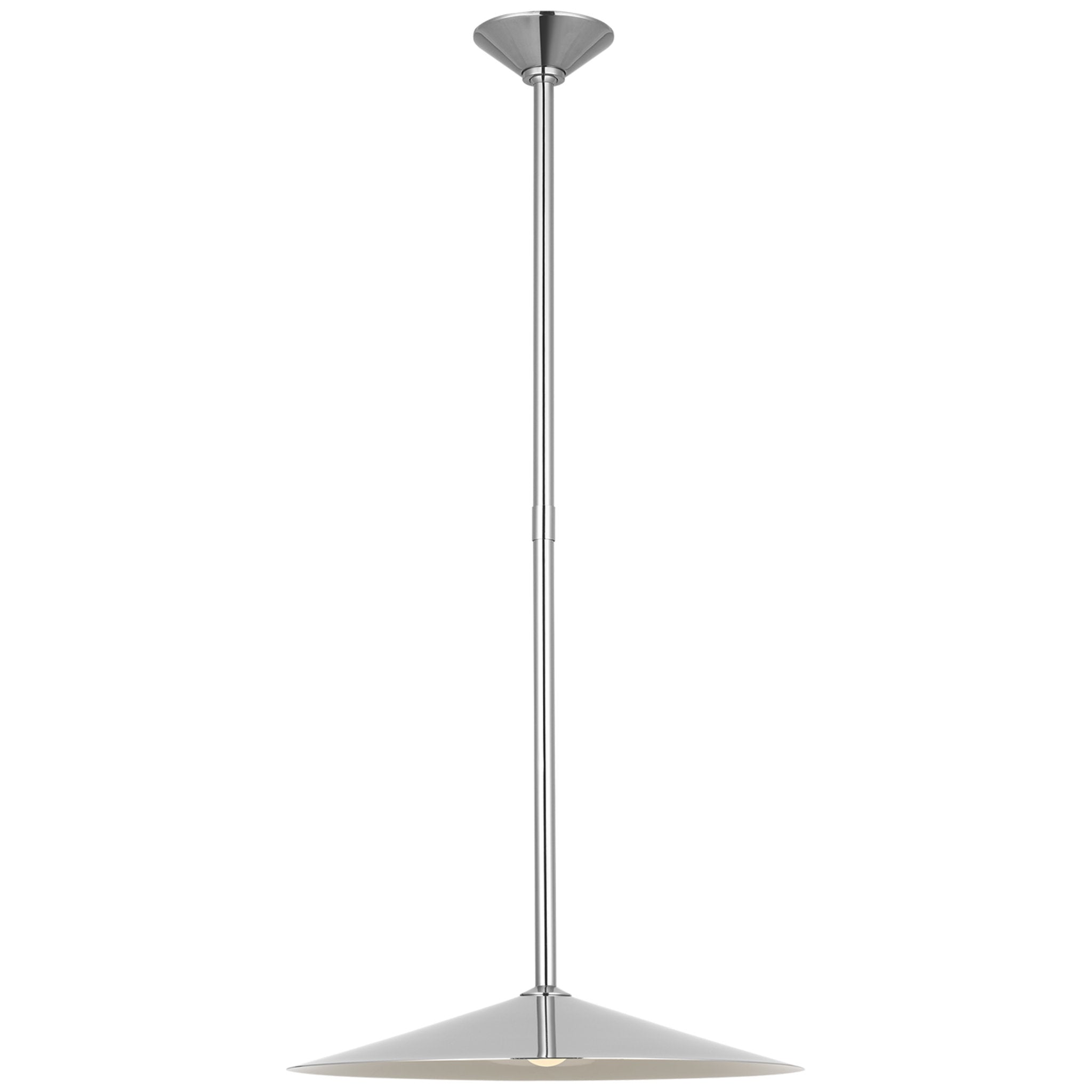 Amber Lewis Ponce 18" Pendant in Polished Nickel with Polished Nickel Shade Ceiling Light W18"