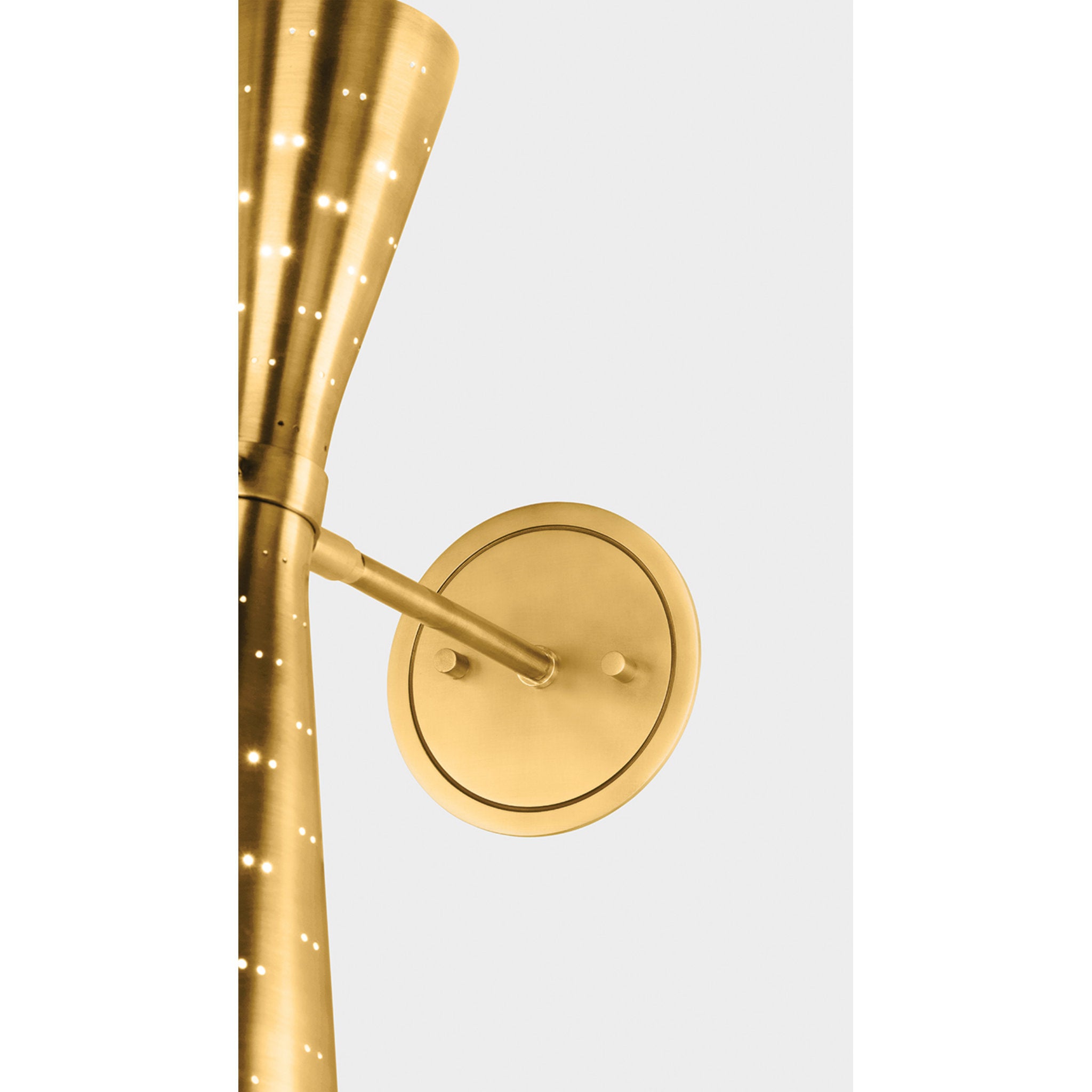 Allanton 2-Light Wall Sconce in Aged Brass 5.25W x 17.5H
