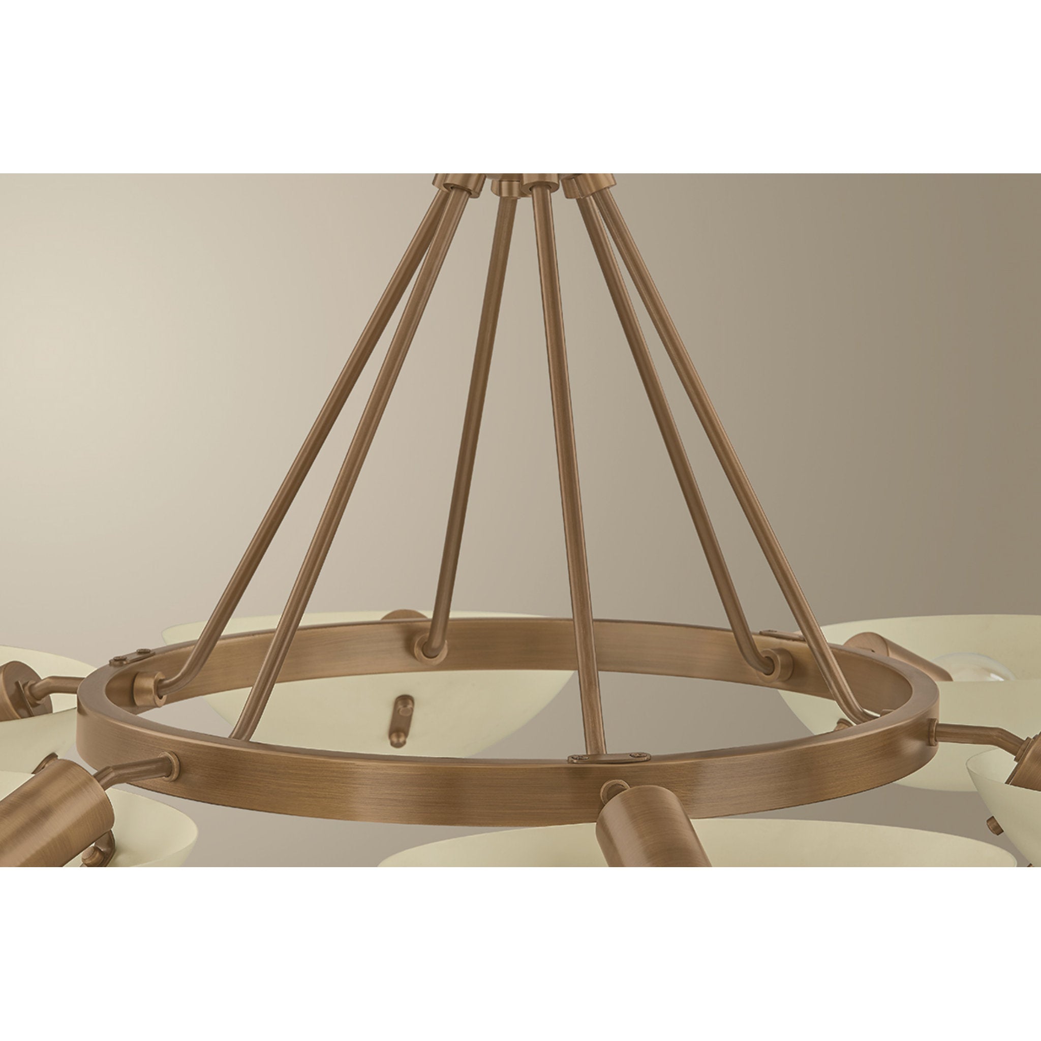 Alturas 6-Light Chandelier in Patina Brass 40.5W x 15.75H