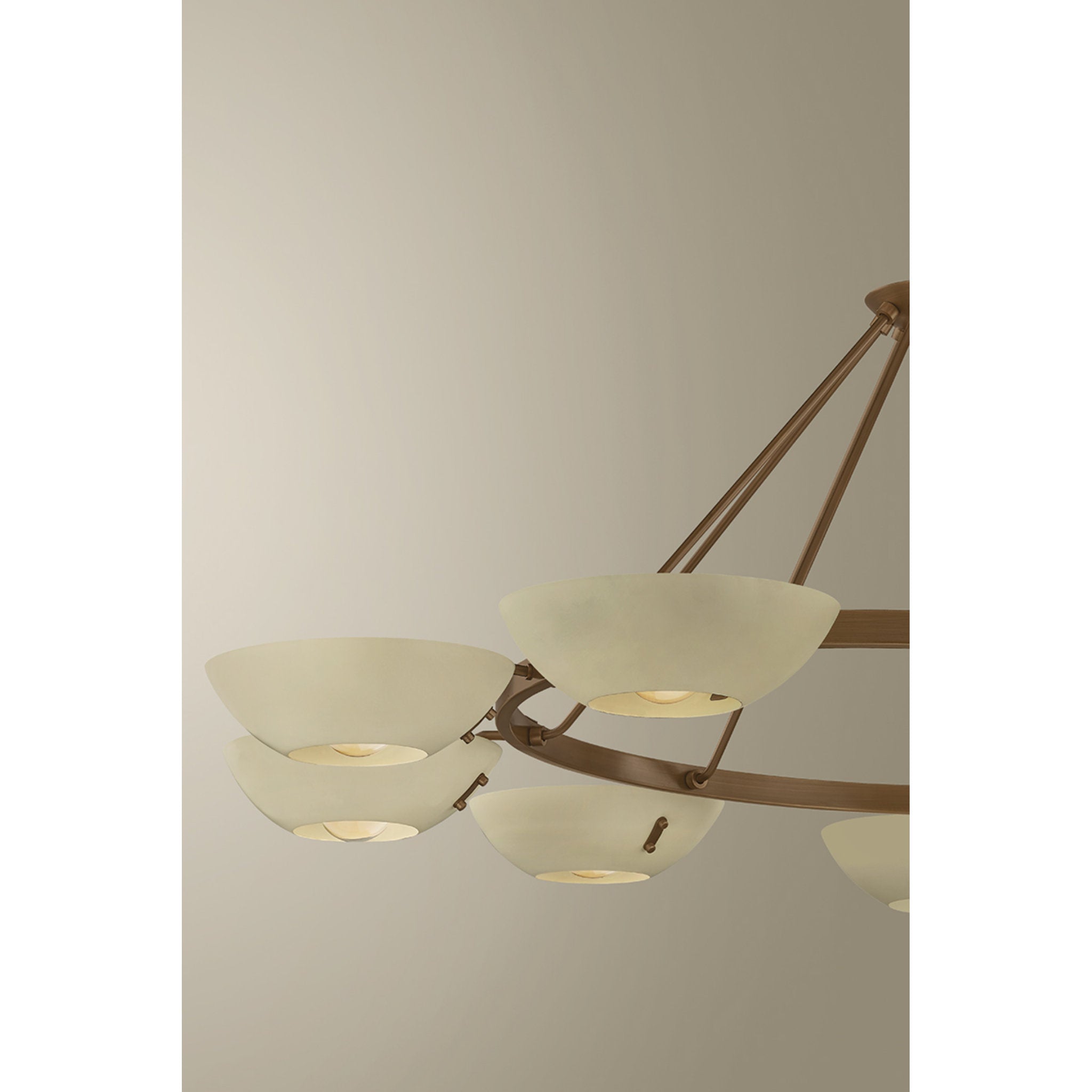 Alturas 9-Light Chandelier in Patina Brass 55W x 20.25H