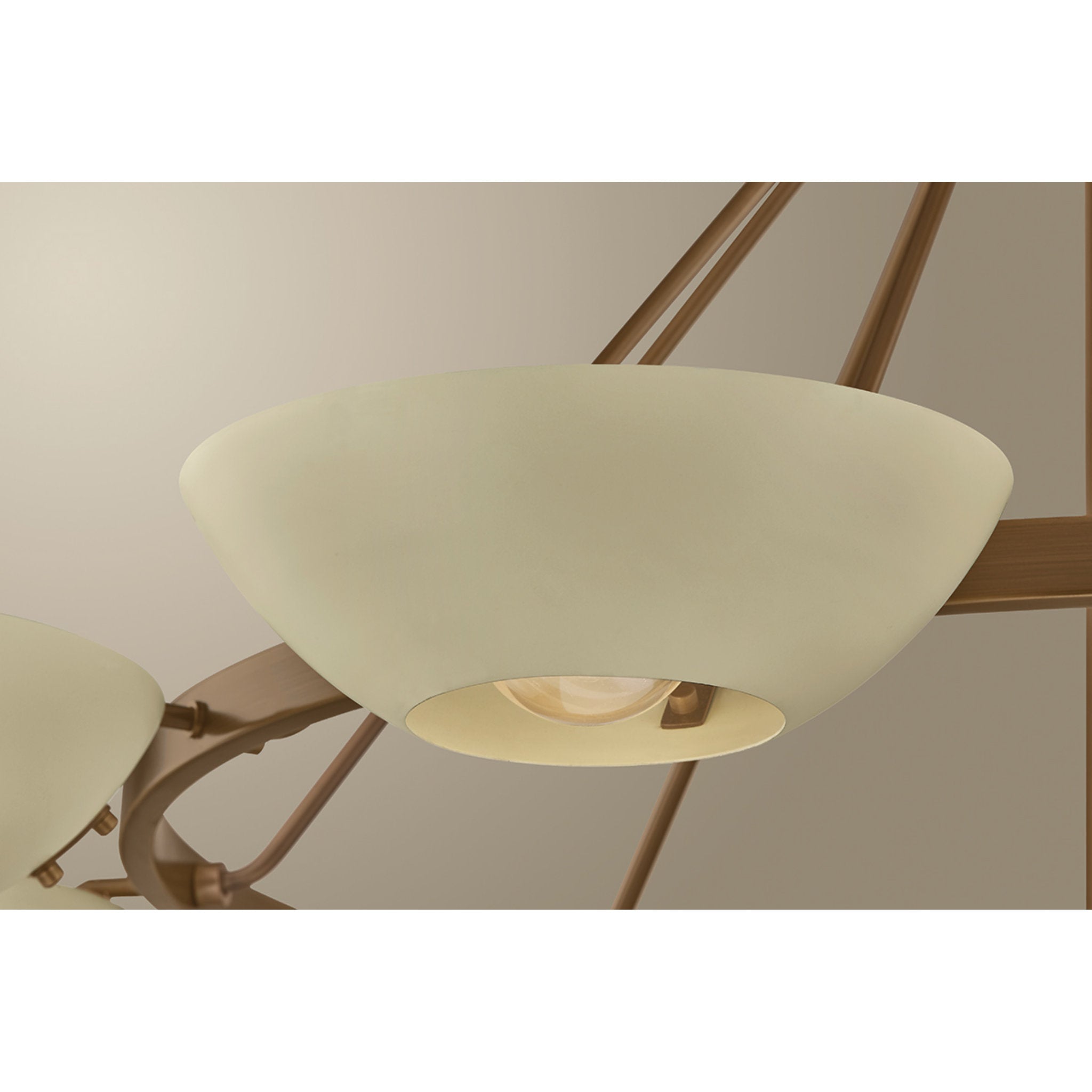 Alturas 9-Light Chandelier in Patina Brass 55W x 20.25H