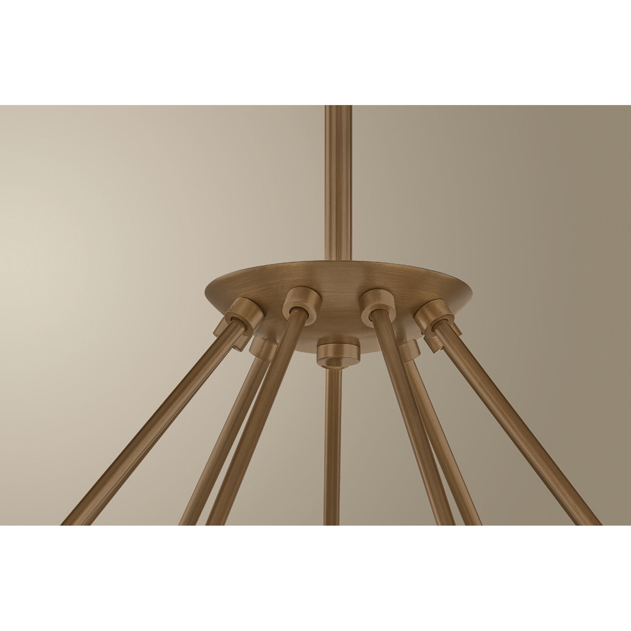 Alturas 9-Light Chandelier in Patina Brass 55W x 20.25H