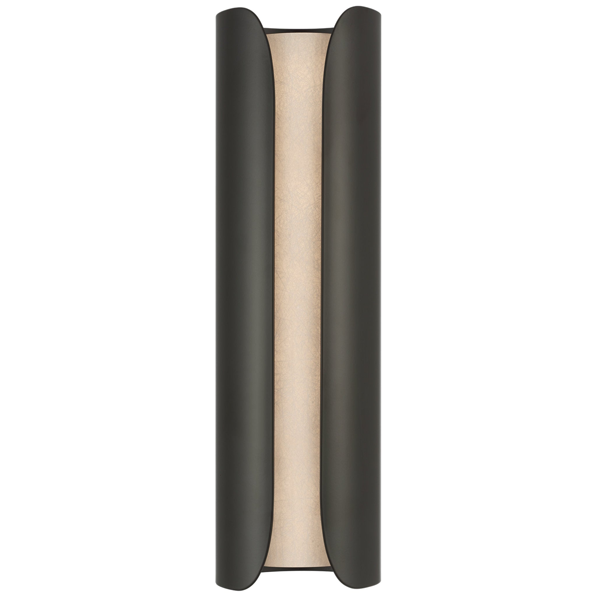 Anne-Marie Barton Armise 18" Sconce in Matte Carbon with Nova Frost Wall Light W5.25" x H18"