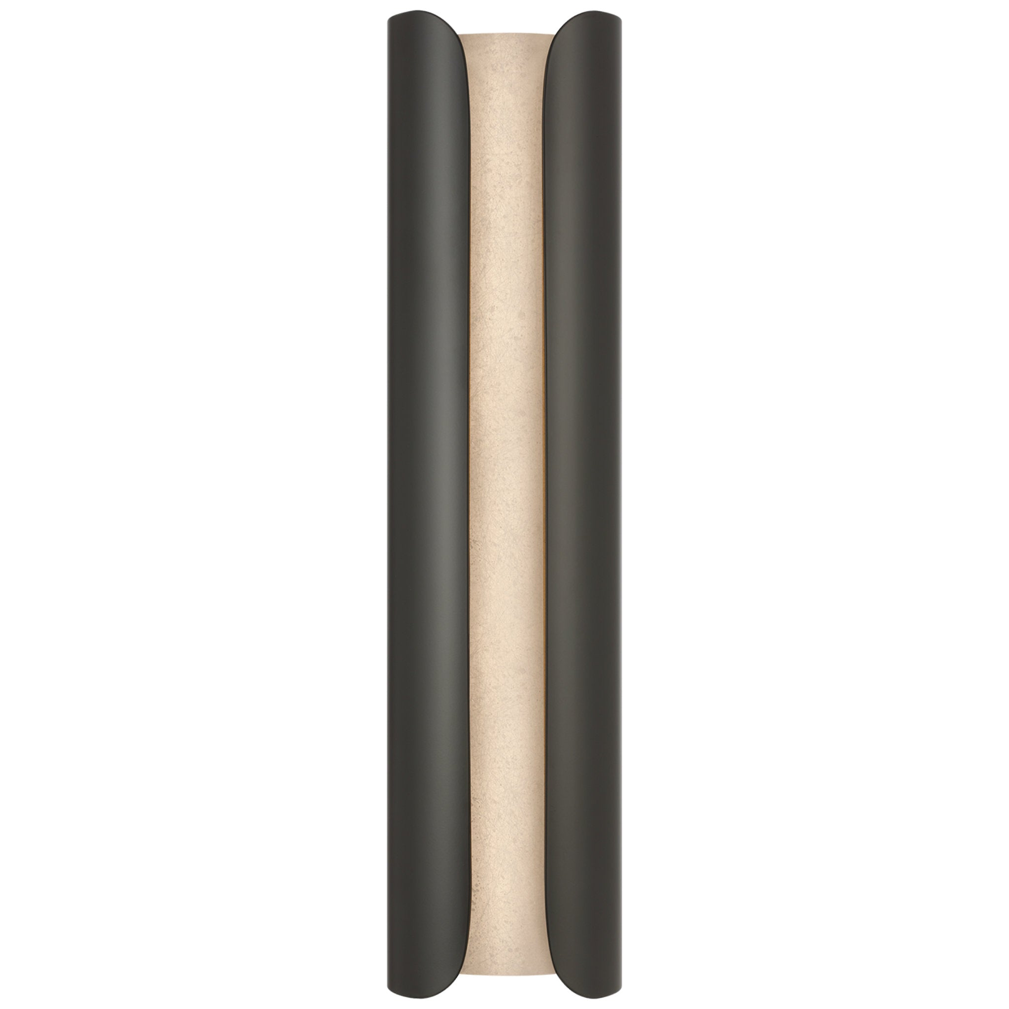 Anne-Marie Barton Armise 29" Sconce in Matte Carbon with Nova Frost Wall Light W7" x H29"