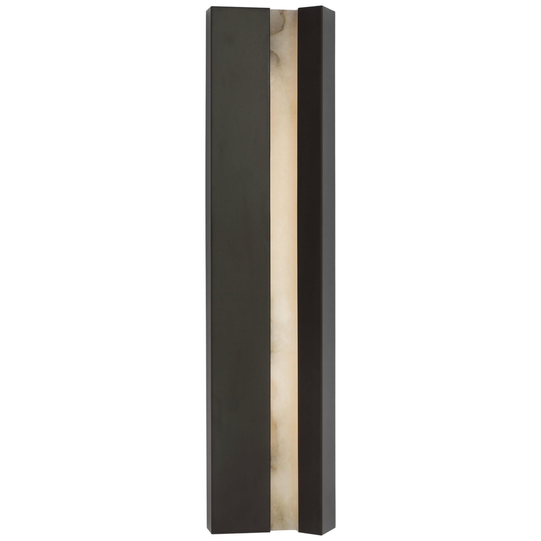 Anne-Marie Barton Austera 32" Sconce in Matte Carbon with Alabaster Wall Light W8" x H32"