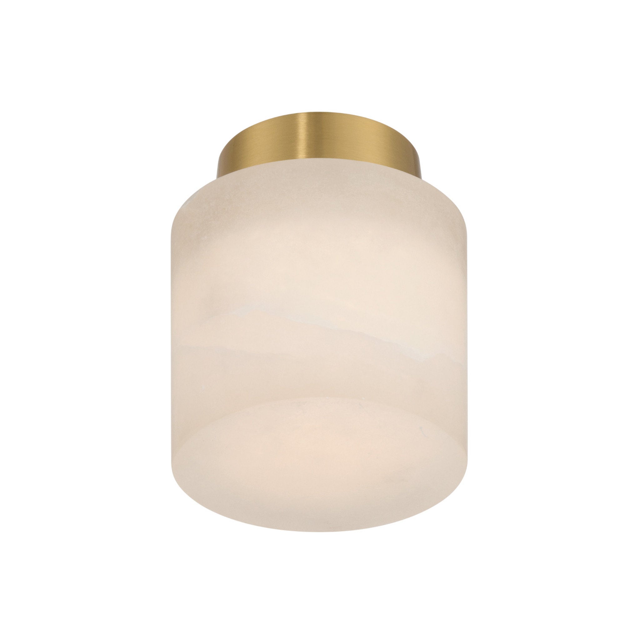 Acme 5.75'' Aged Brass Semi Flush Mount Gold 5.75"W x 6.75"H x 5.75"D