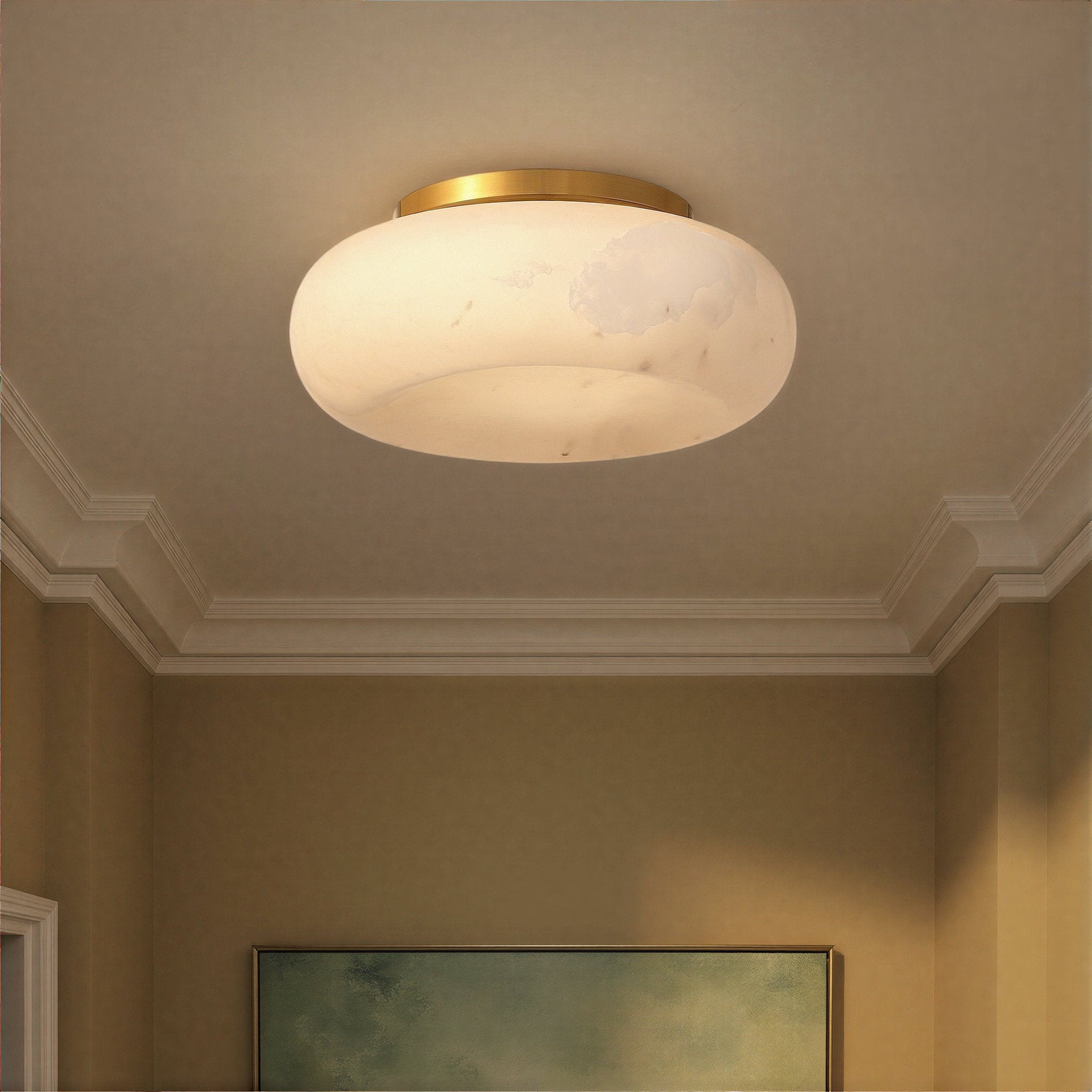Acme 11.75'' Integrated LED Aged Brass Flush Mount Gold 11.75"W x 4.75"H x 11.75"D