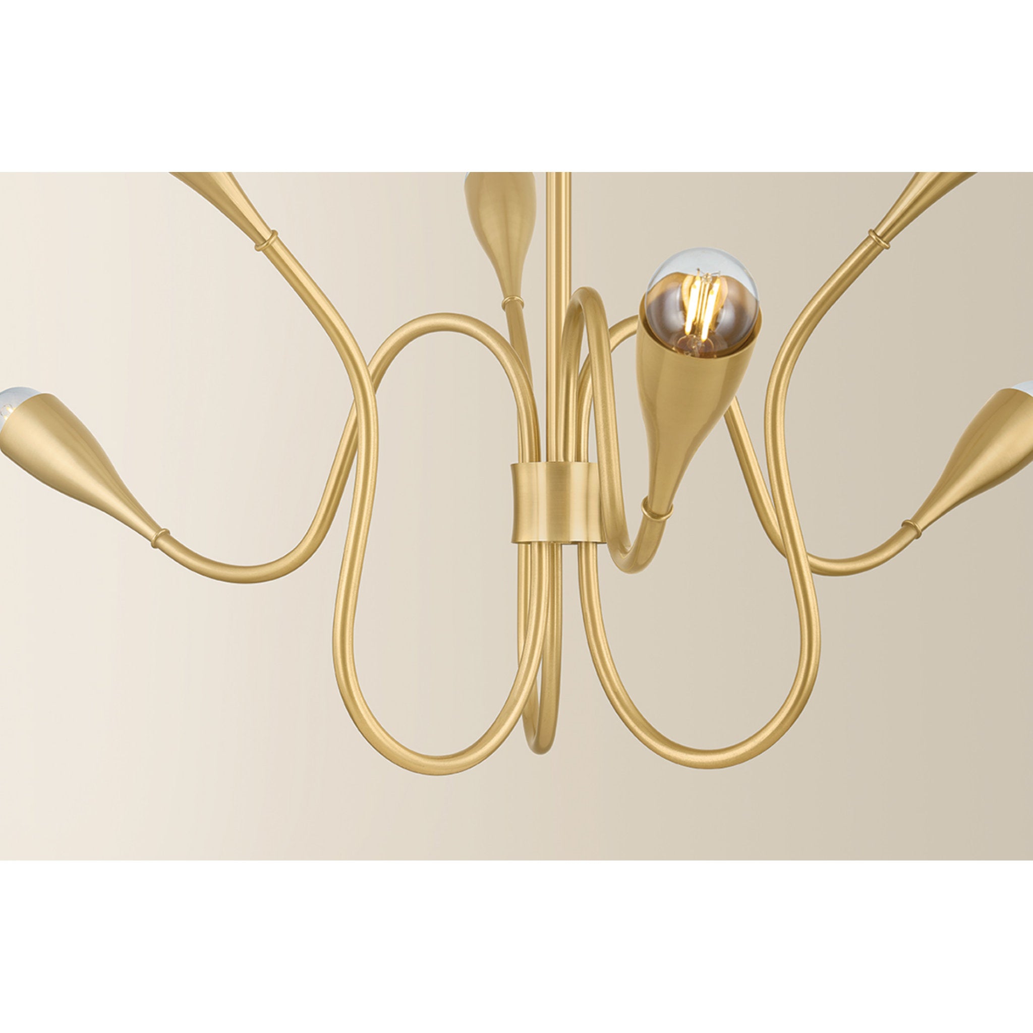 Anaise 6-Light Chandelier in Aged Brass 36W x 18.5H