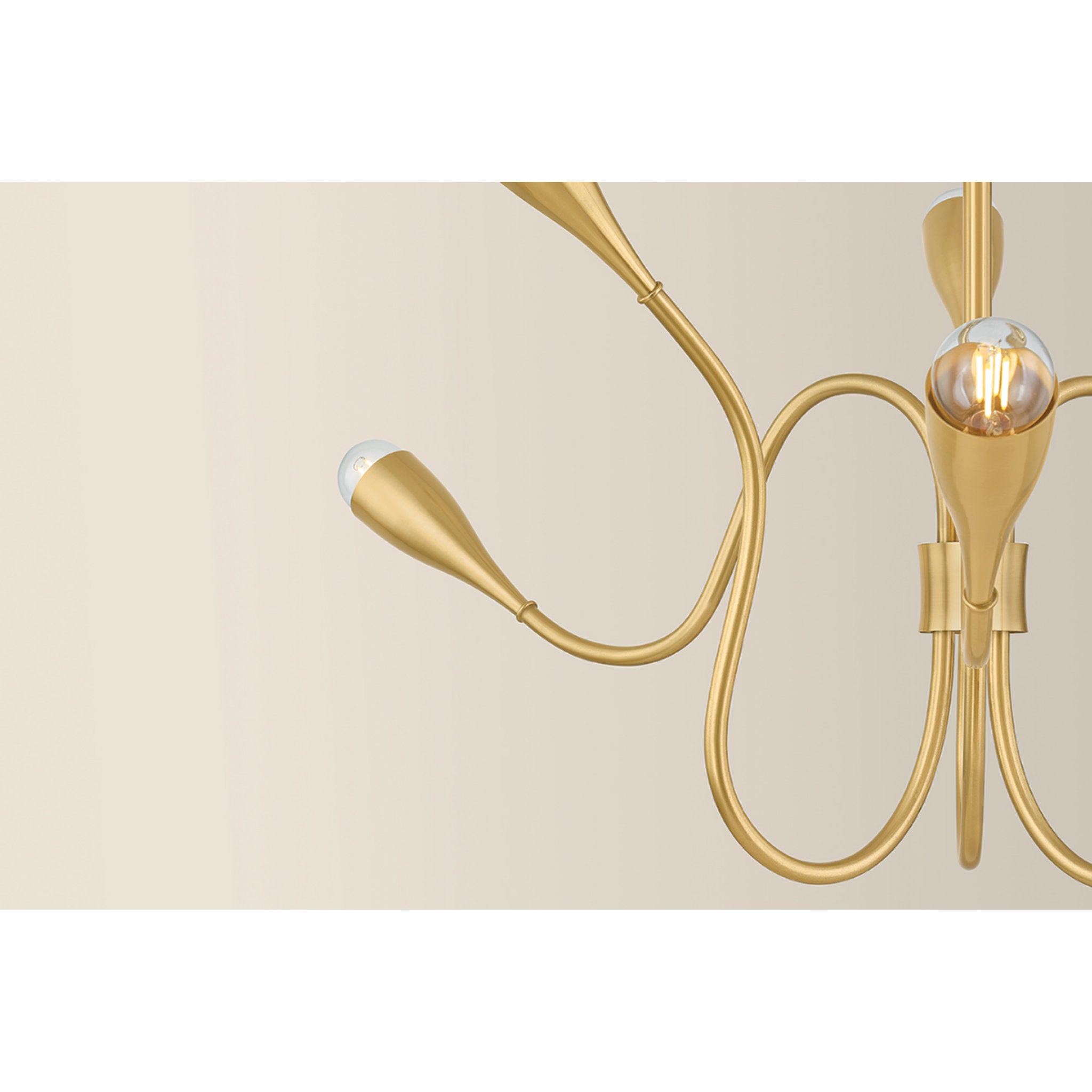 Anaise 6-Light Chandelier in Aged Brass 36W x 18.5H