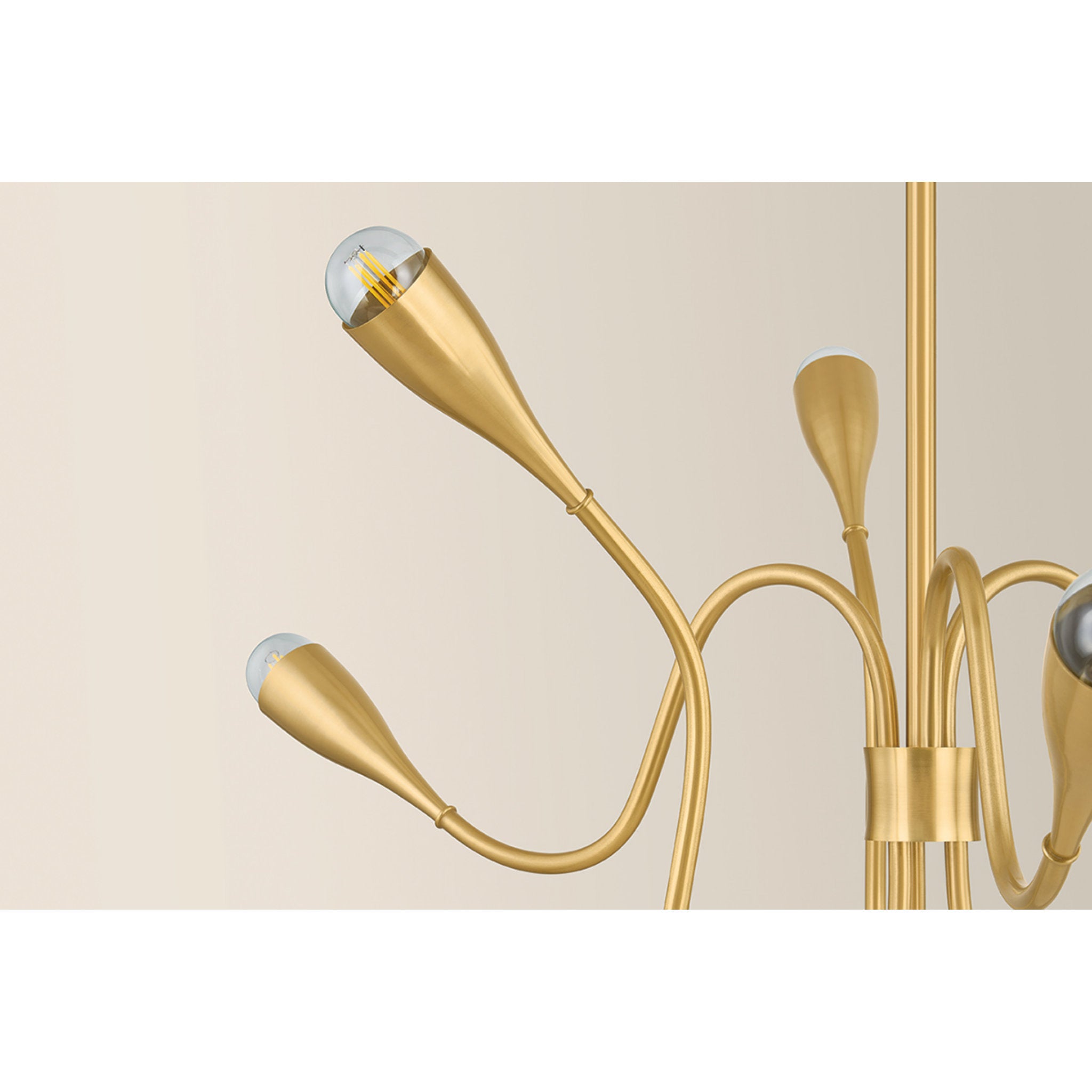 Anaise 6-Light Chandelier in Aged Brass 36W x 18.5H