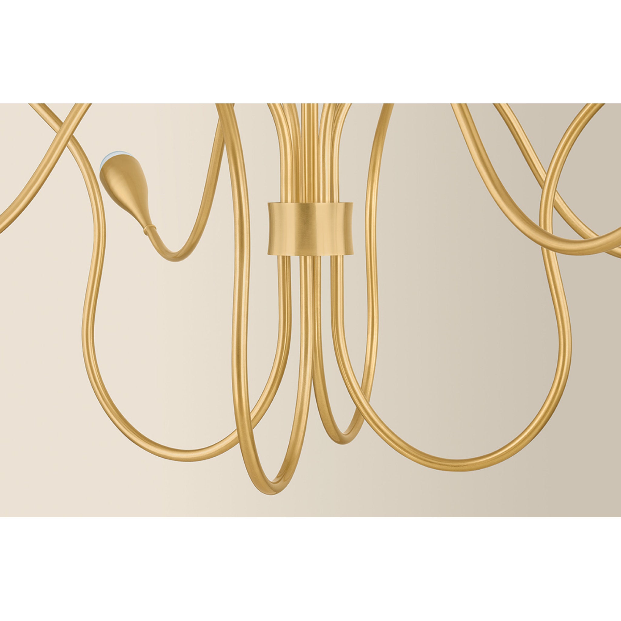 Anaise 8-Light Chandelier in Aged Brass 47.75W x 21H