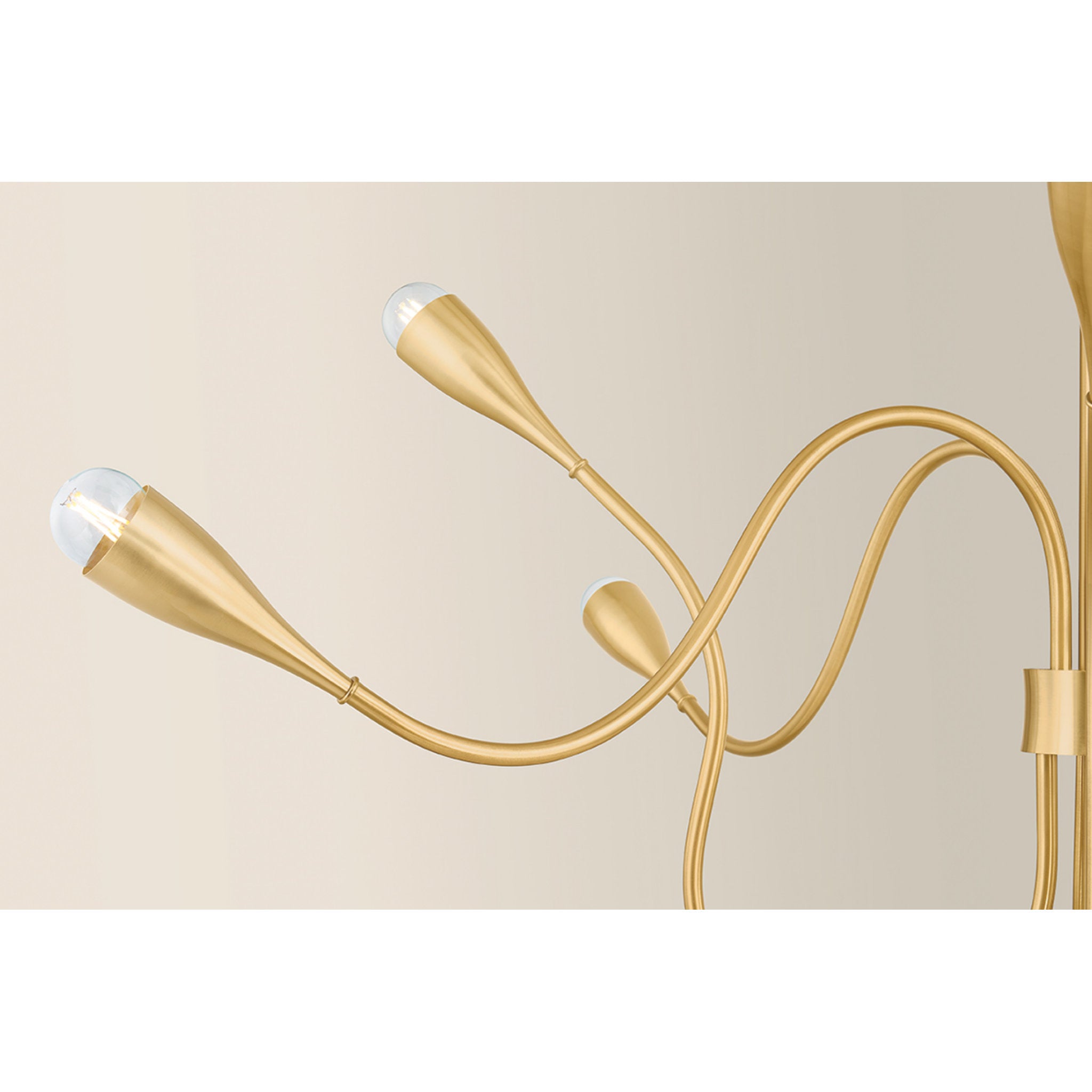 Anaise 8-Light Chandelier in Aged Brass 47.75W x 21H