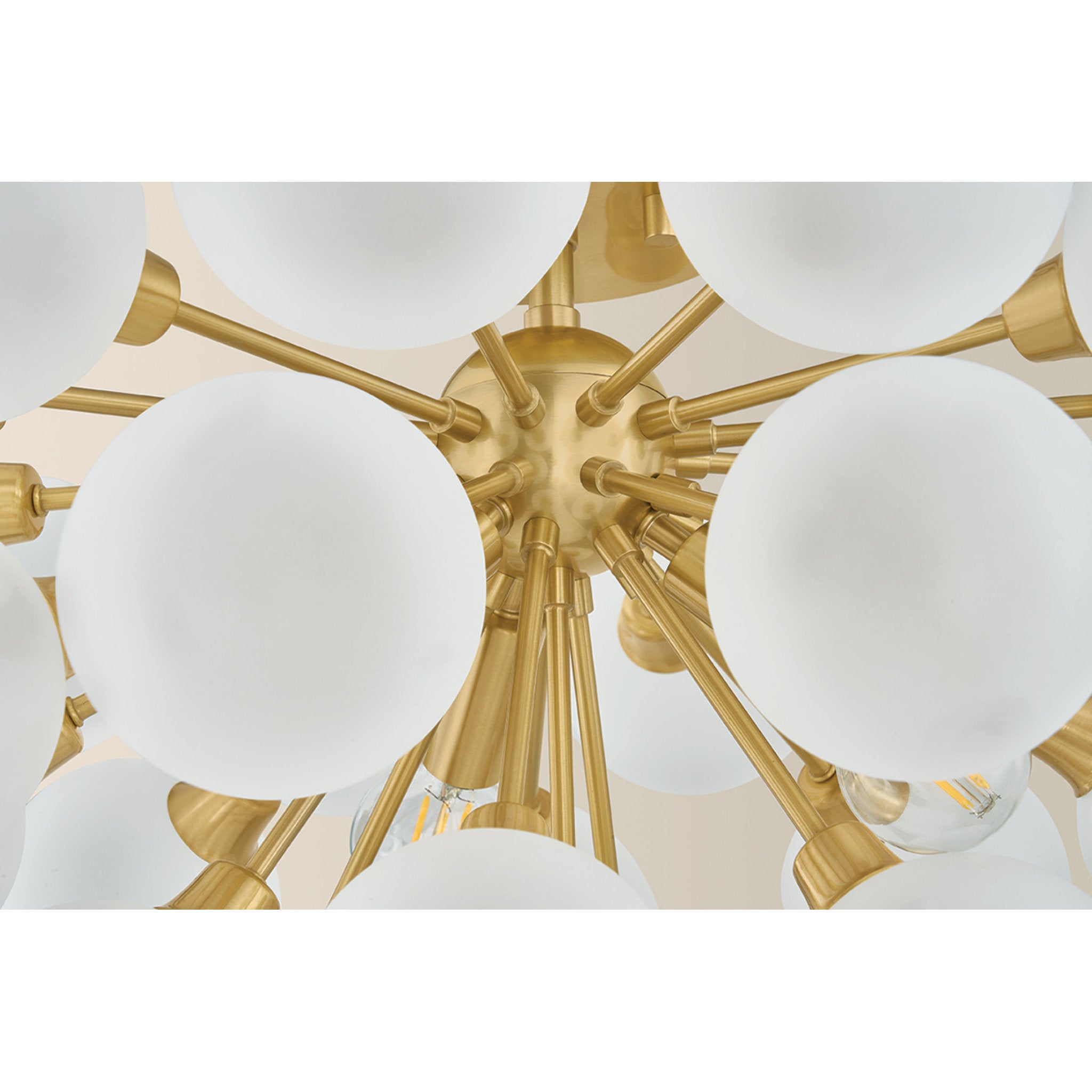 Antoneta 3-Light Semi Flush in Aged Brass 20.5W x 13.25H