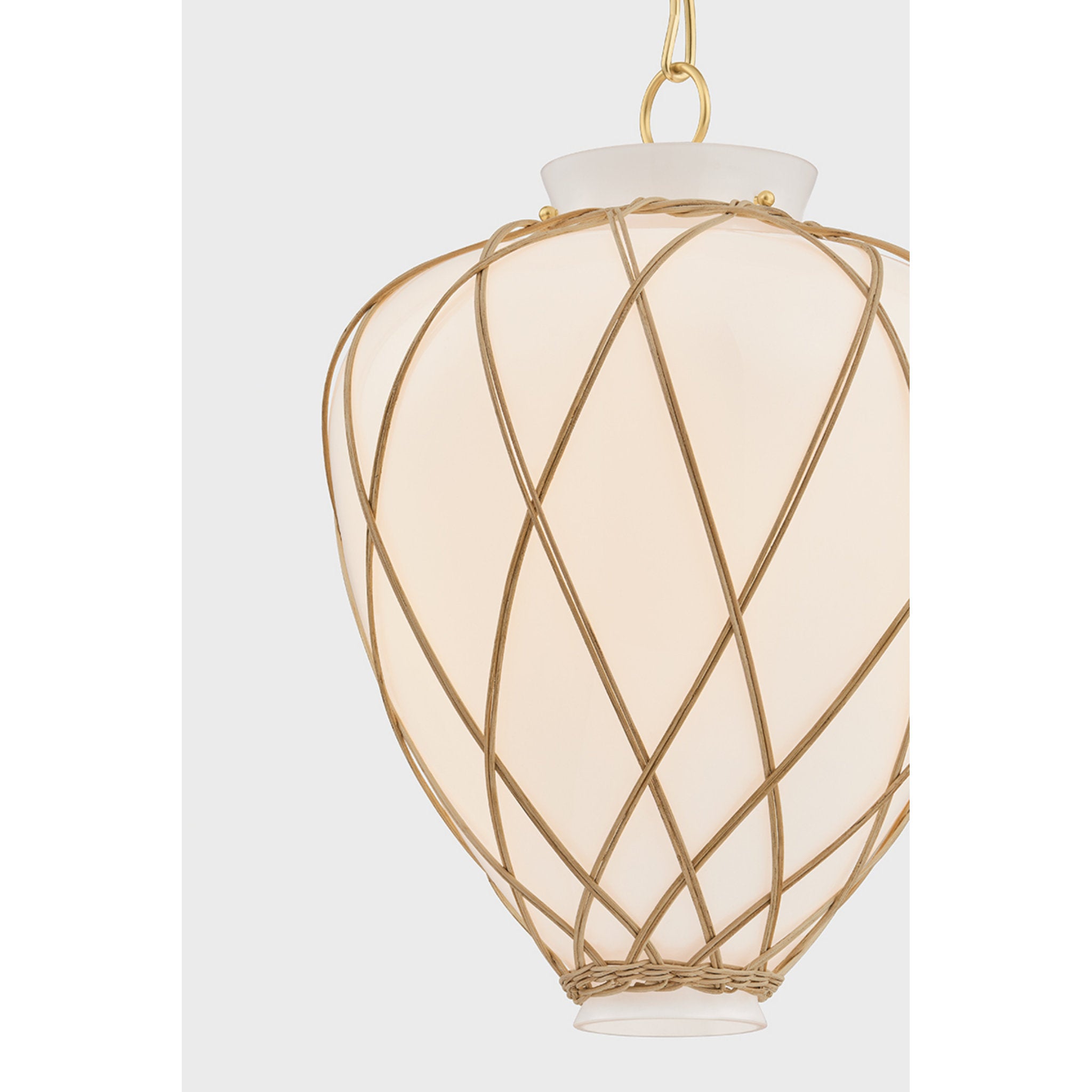 Apple Valley 1-Light Pendant in Aged Brass 13.25W x 18H
