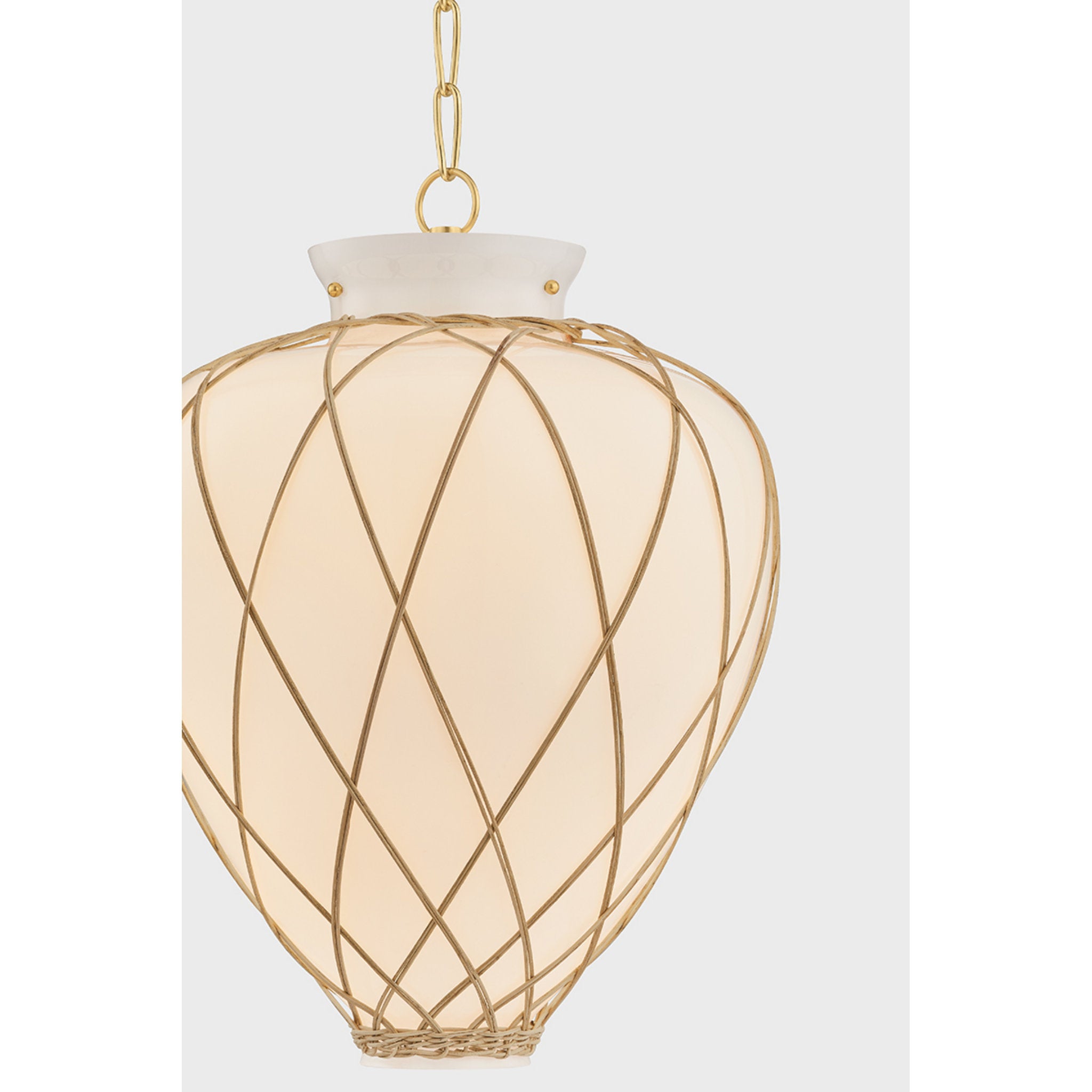 Apple Valley 1-Light Pendant in Aged Brass 17.25W x 23H