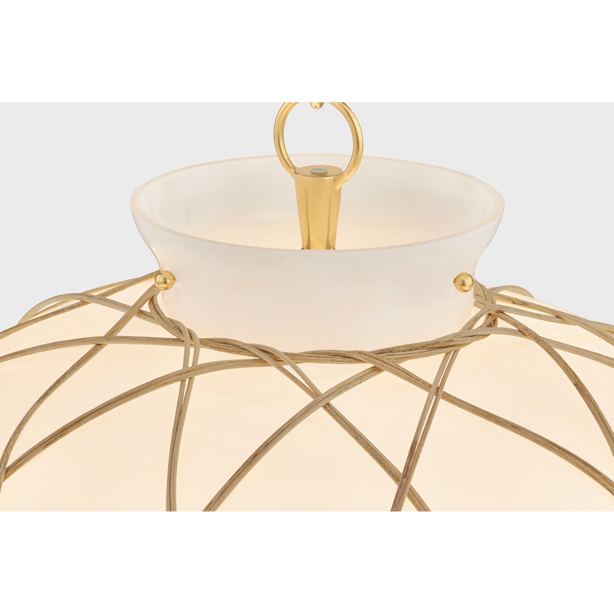 Apple Valley 1-Light Pendant in Aged Brass 17.25W x 23H