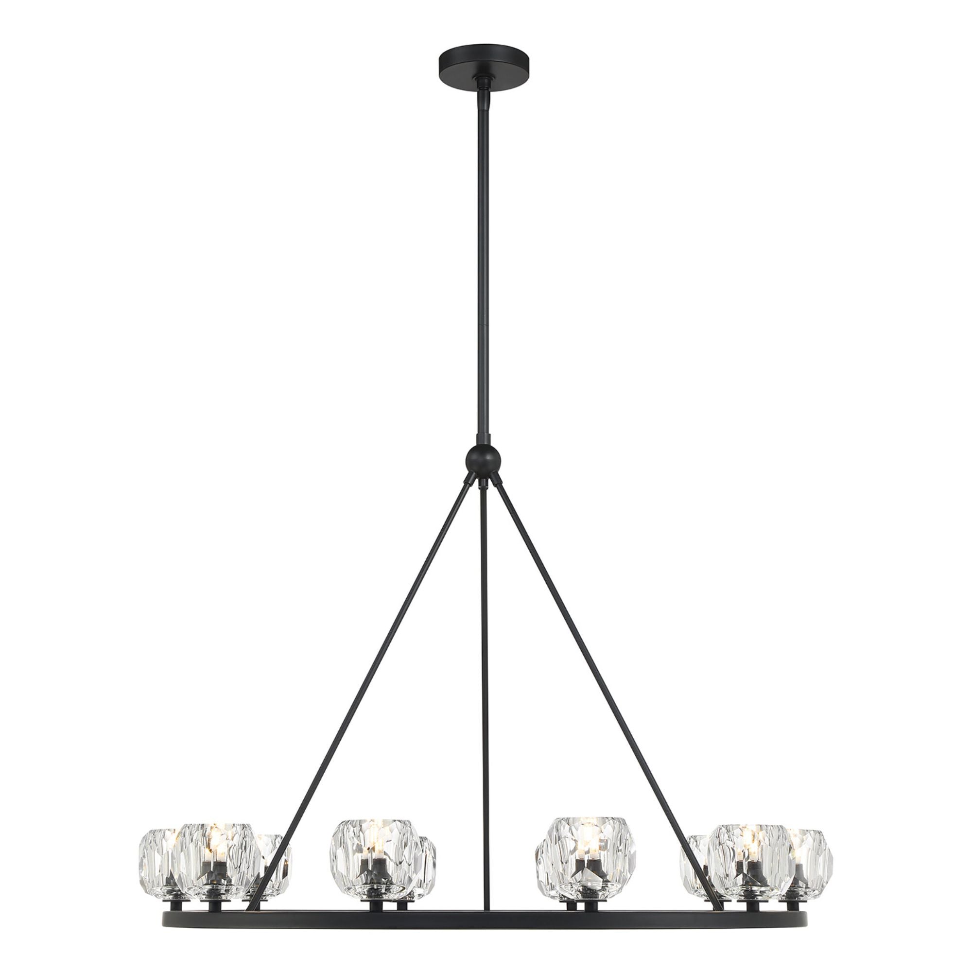 Aragon 36'' LED Matte Black Chandelier Black 36"W x 26"H x 36"D