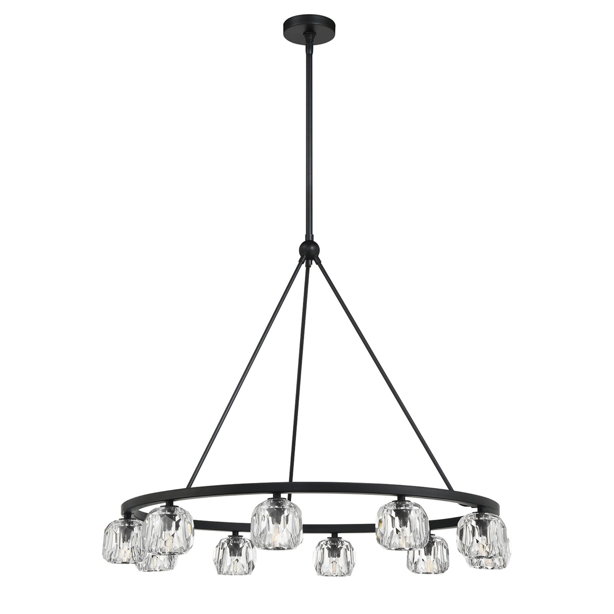 Aragon 36'' LED Matte Black Chandelier Black 36"W x 26"H x 36"D
