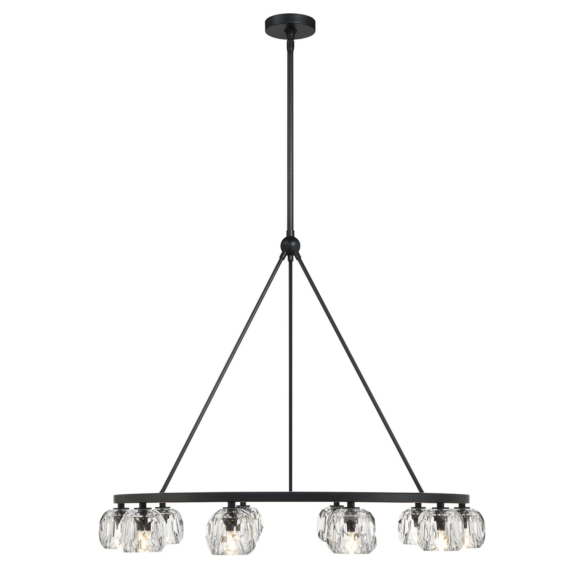 Aragon 36'' LED Matte Black Chandelier Black 36"W x 26"H x 36"D