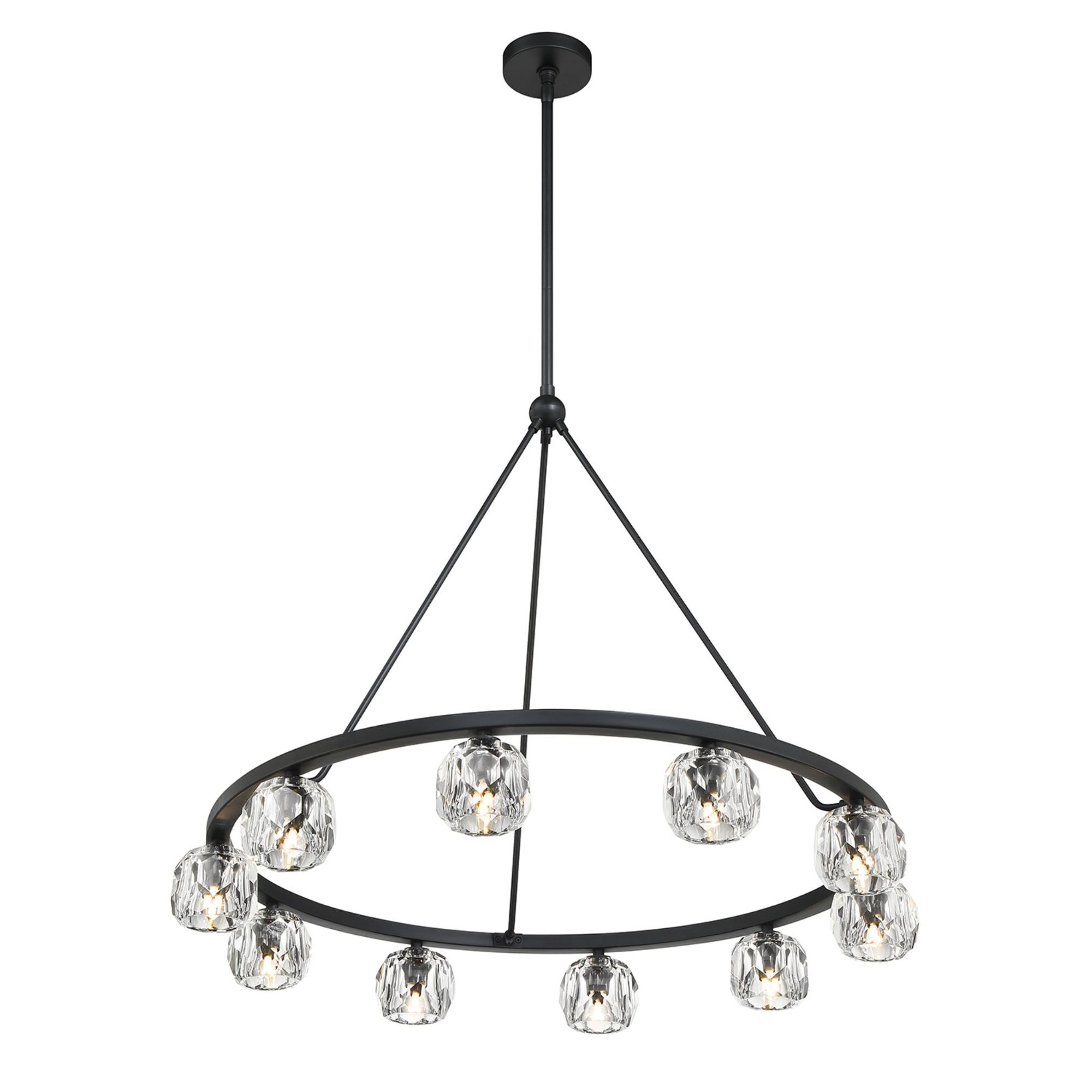 Aragon 36'' LED Matte Black Chandelier Black 36"W x 26"H x 36"D
