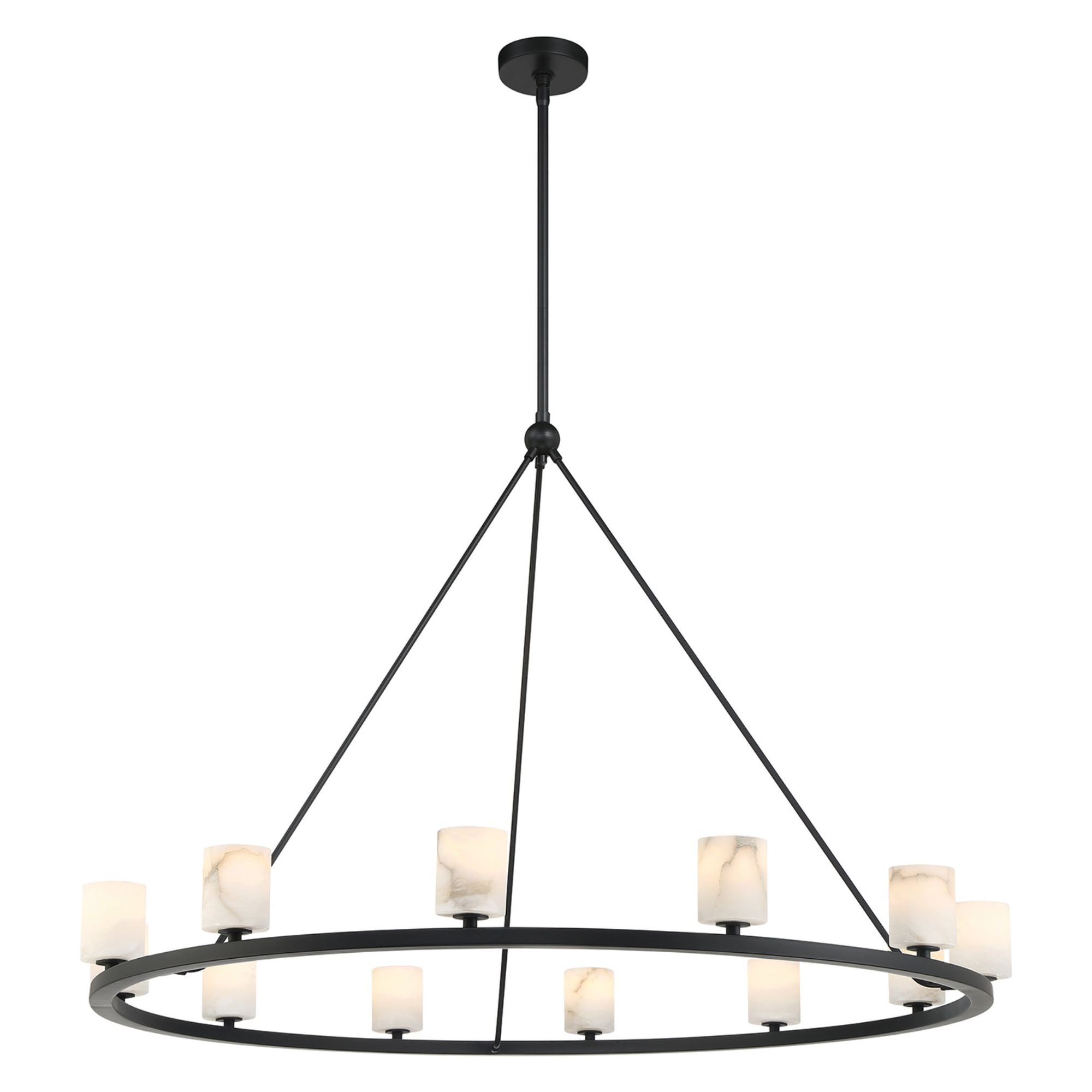Aragon 46.75'' LED Matte Black Chandelier Black 46.75"W x 32"H x 46.75"D