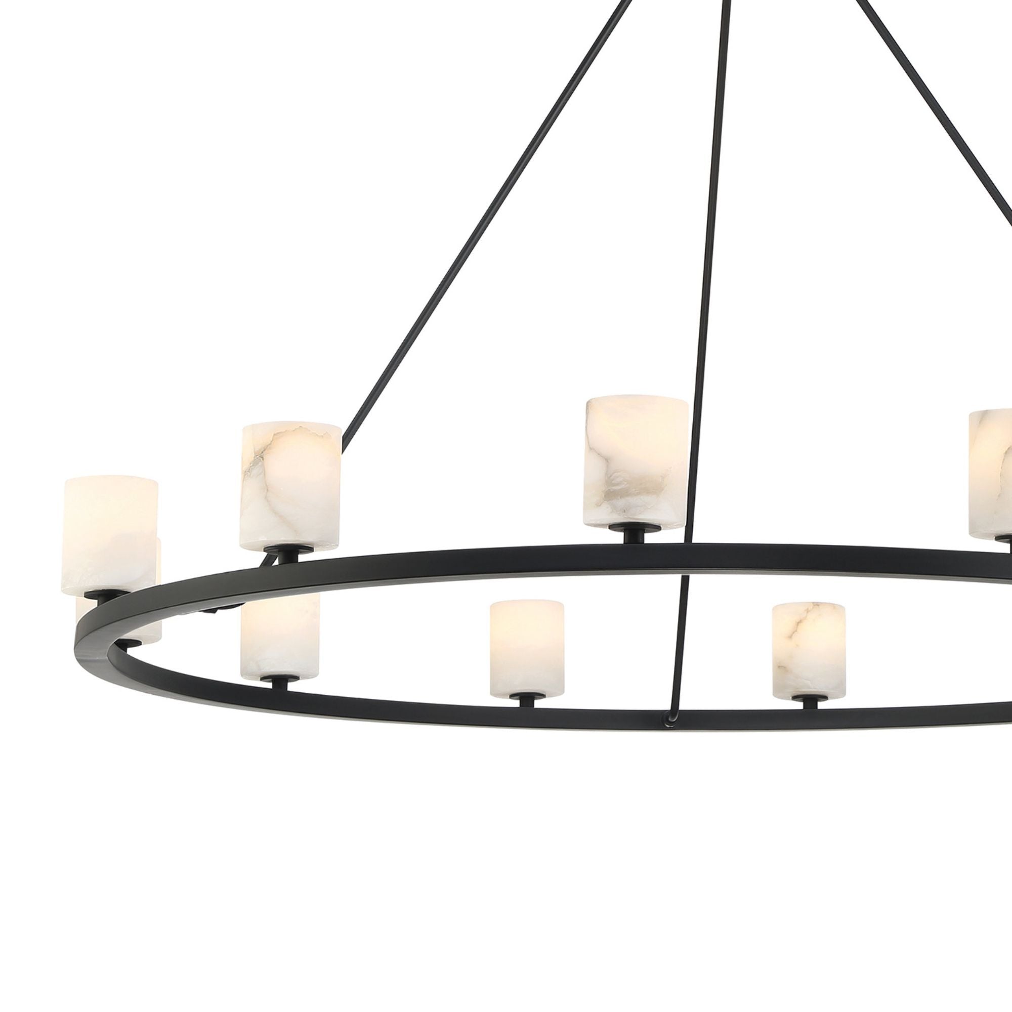 Aragon 46.75'' LED Matte Black Chandelier Black 46.75"W x 32"H x 46.75"D