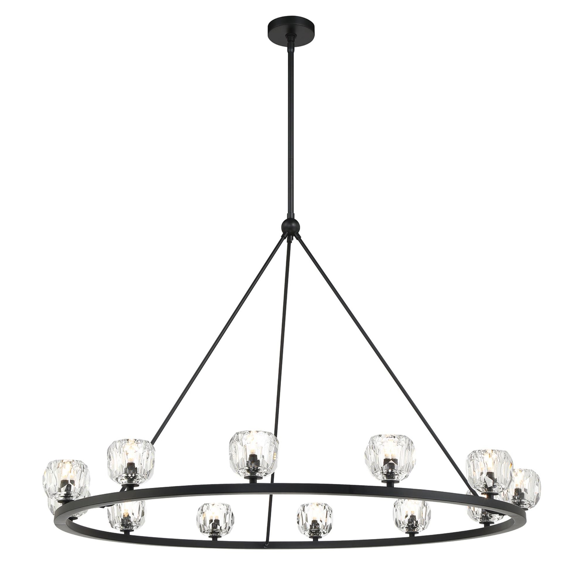 Aragon 48'' LED Matte Black Chandelier Black 48"W x 32"H x 48"D