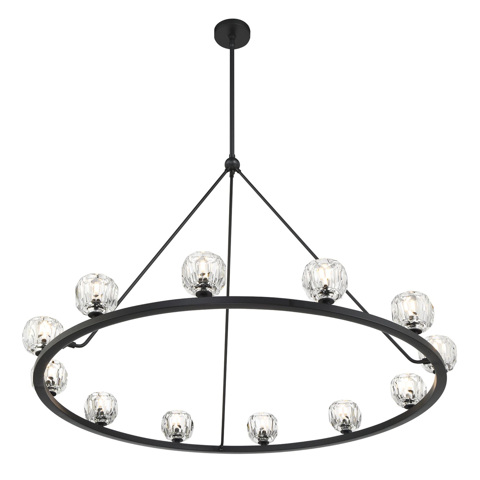 Aragon 48'' LED Matte Black Chandelier Black 48"W x 32"H x 48"D