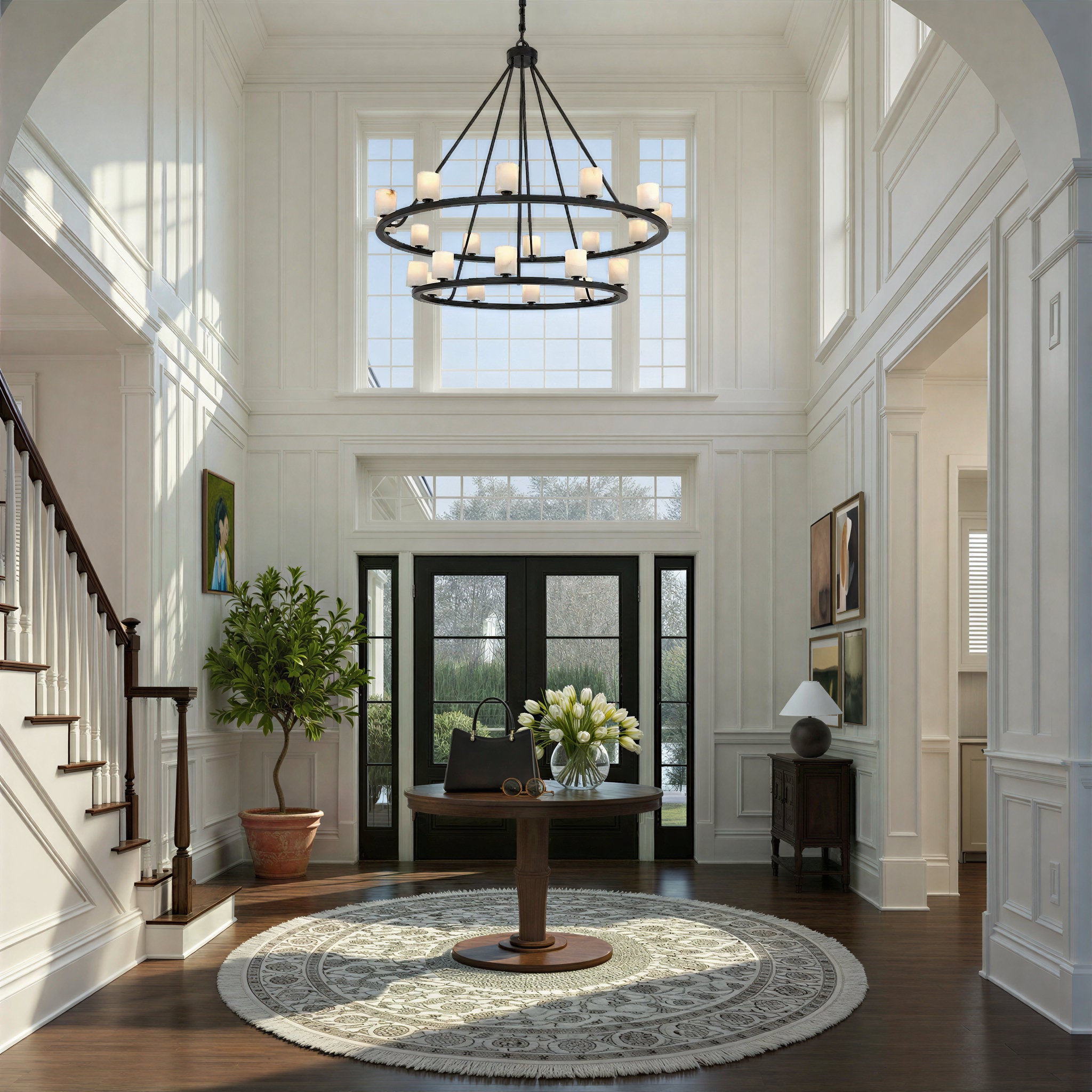 Aragon 46.75'' LED Matte Black Chandelier Black 46.75"W x 41.75"H x 46.75"D