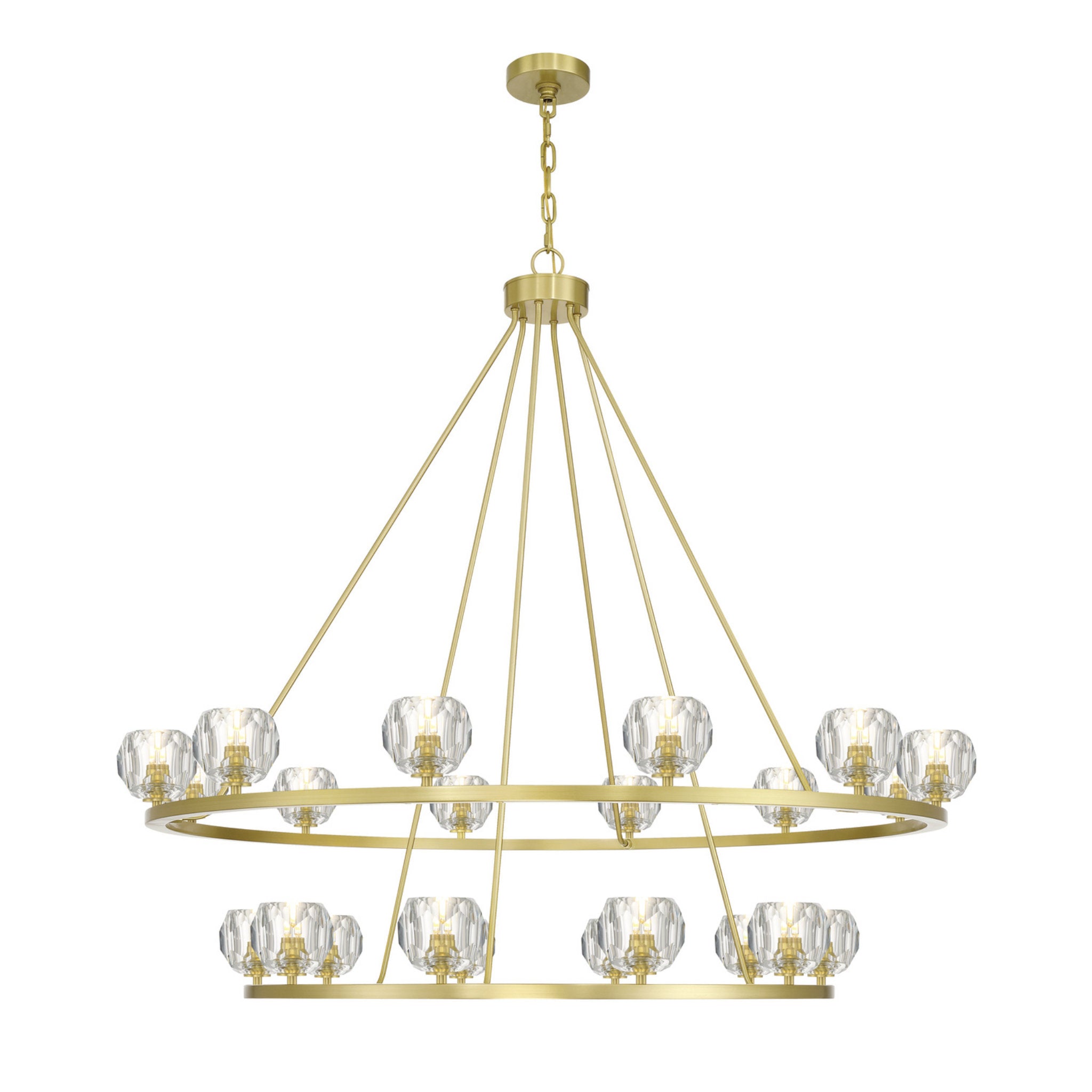 Aragon 48'' LED Soft Brass Chandelier Gold 48"W x 45.75"H x 48"D