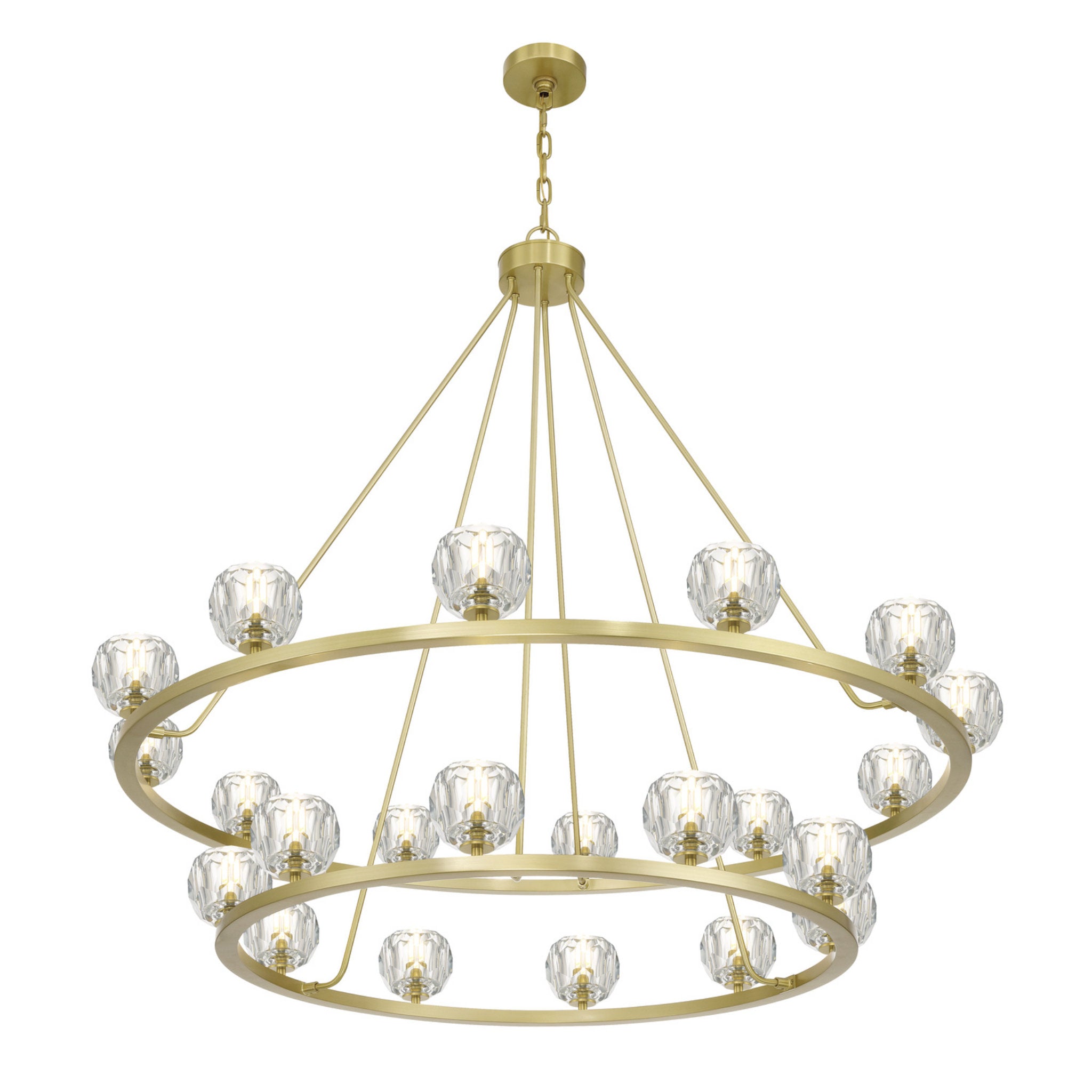 Aragon 48'' LED Soft Brass Chandelier Gold 48"W x 45.75"H x 48"D