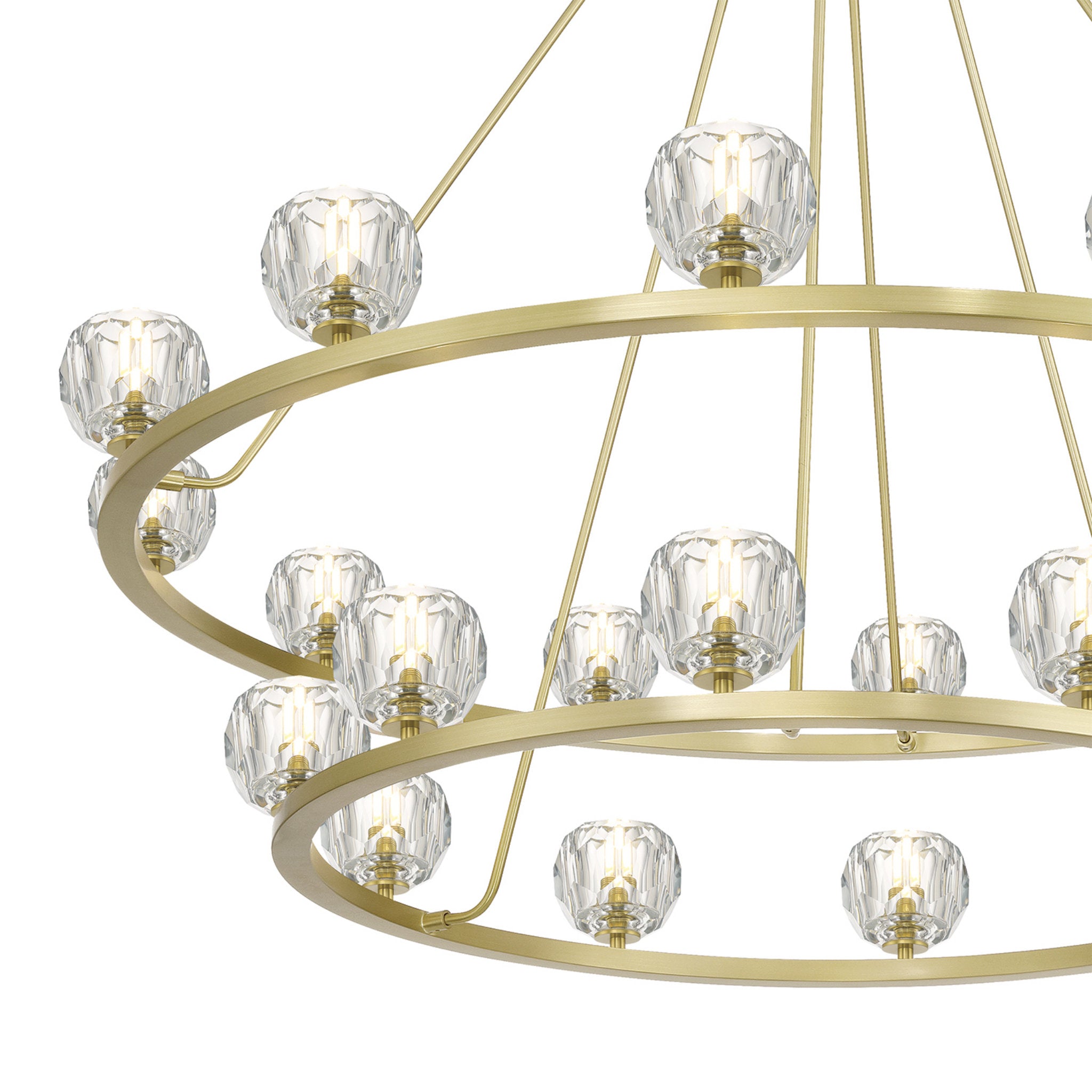Aragon 48'' LED Soft Brass Chandelier Gold 48"W x 45.75"H x 48"D