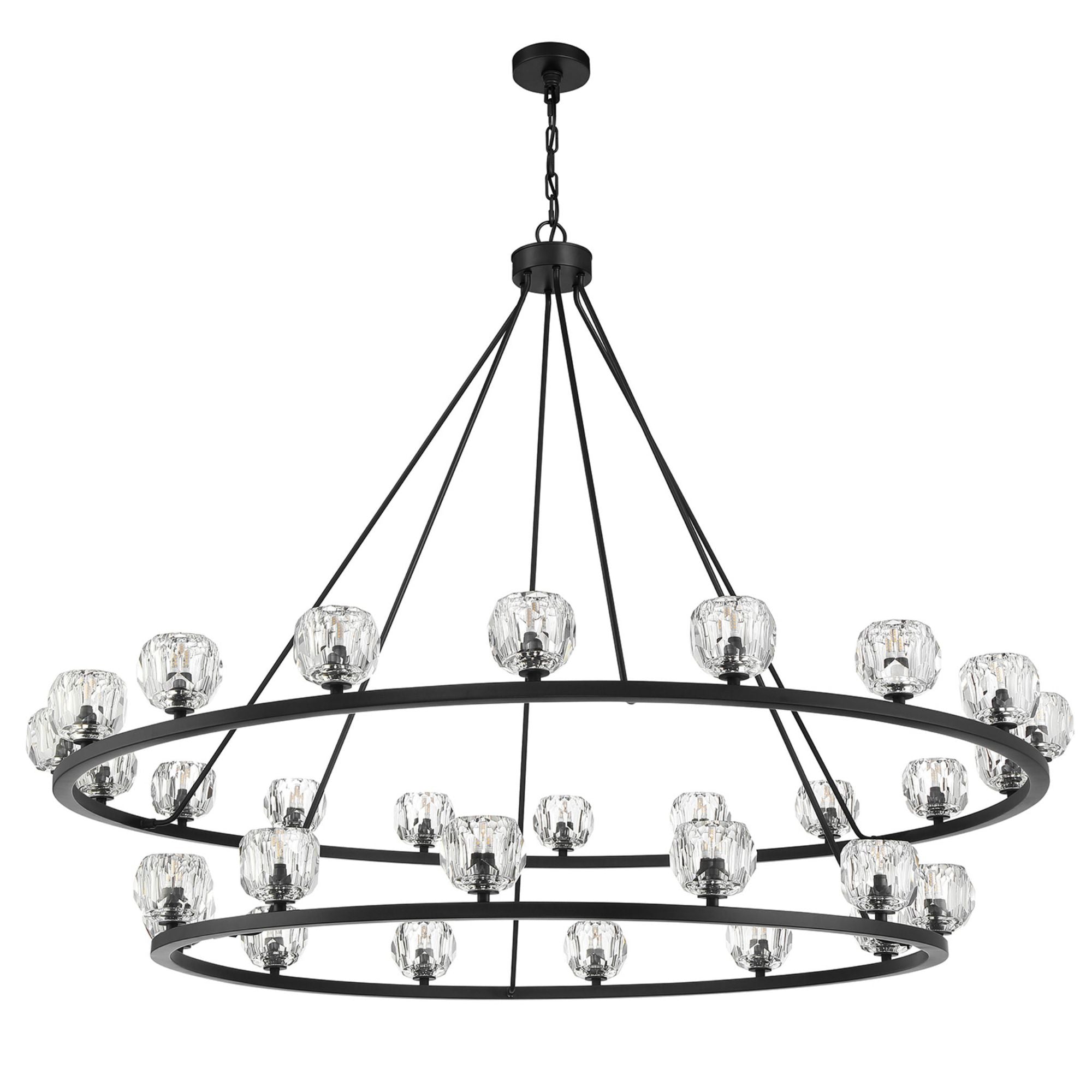 Aragon 60'' LED Matte Black Chandelier Black 60"W x 46"H x 60"D