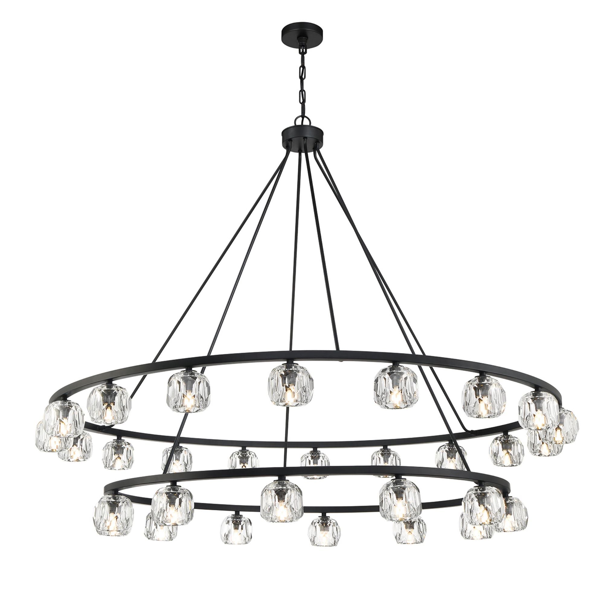 Aragon 60'' LED Matte Black Chandelier Black 60"W x 46"H x 60"D