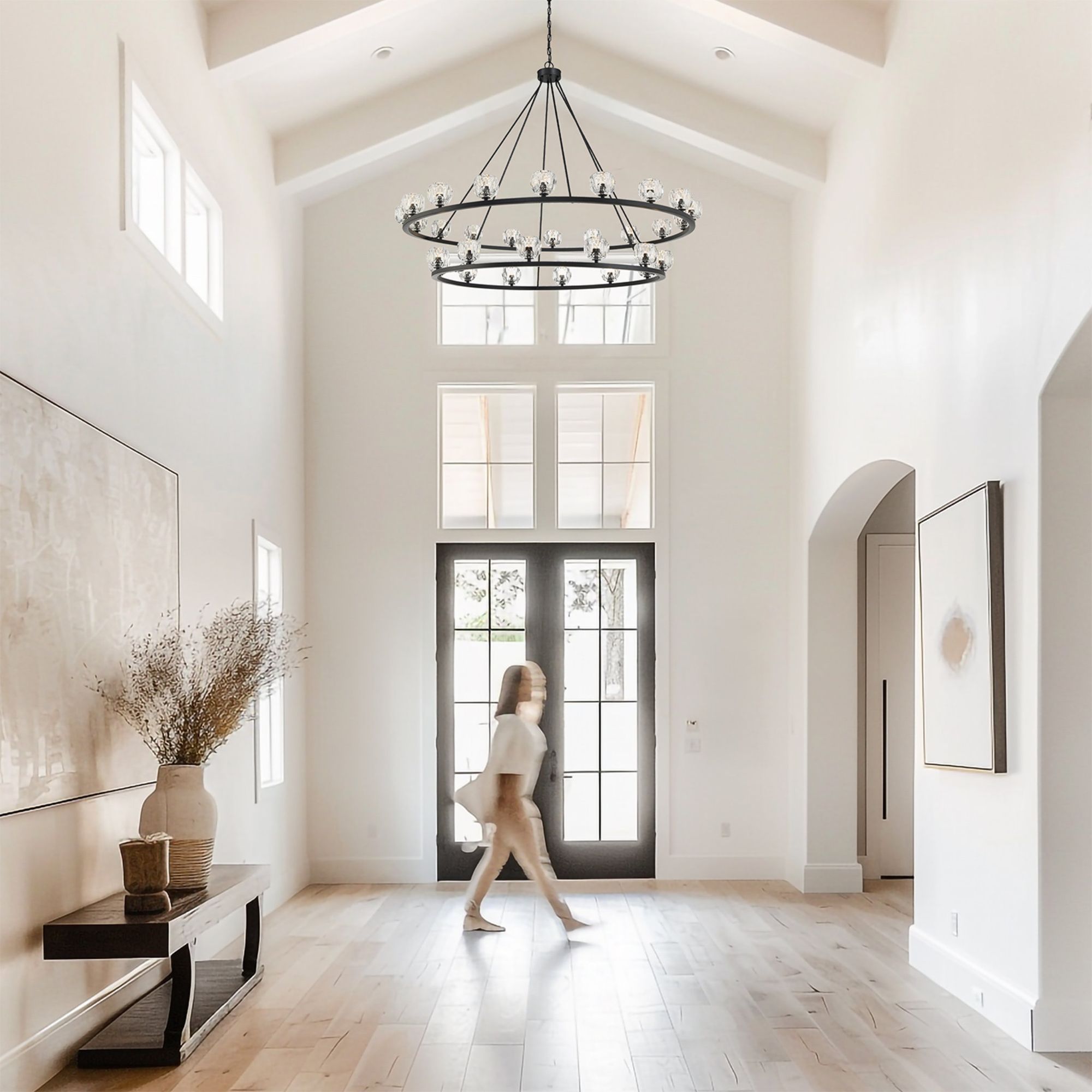 Aragon 60'' LED Matte Black Chandelier Black 60"W x 46"H x 60"D