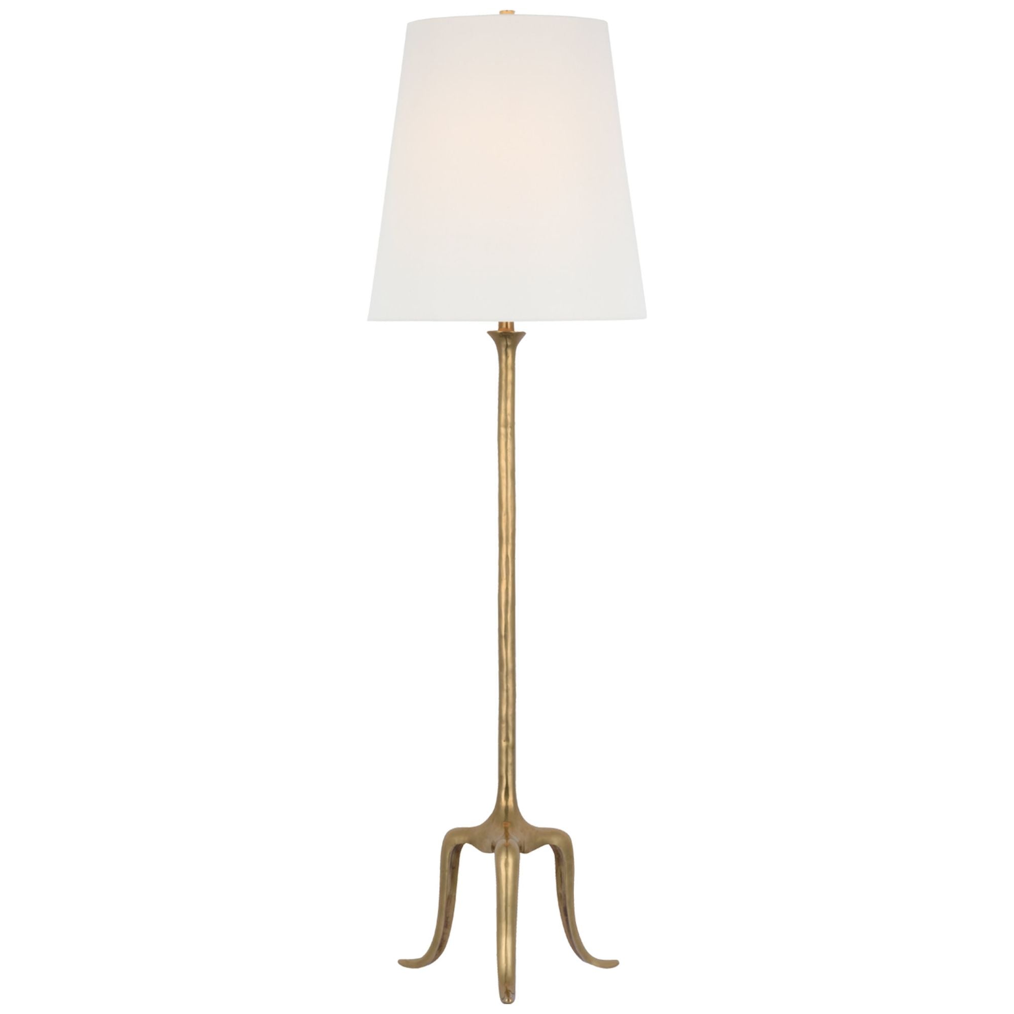 AERIN Mathilde 59" Floor Lamp  in Hand-Rubbed Antique Brass with Linen Shade W16.75" x H59"