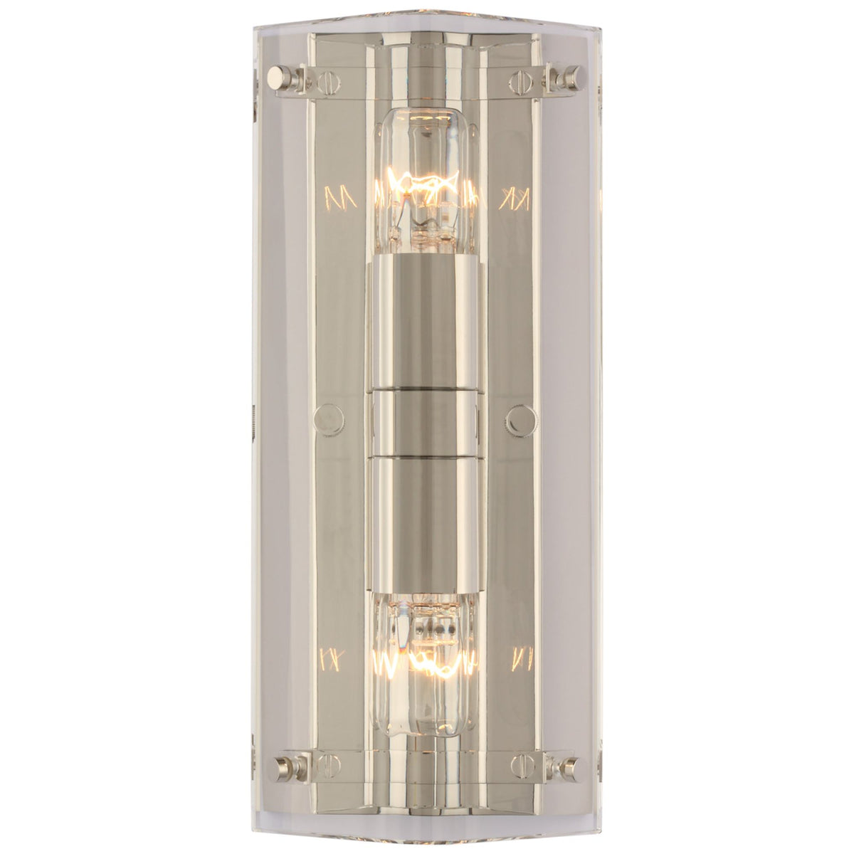 AERIN Clayton Wall Sconce in Crystal and Polished Nickel W5.5" x H12.5" x E4"