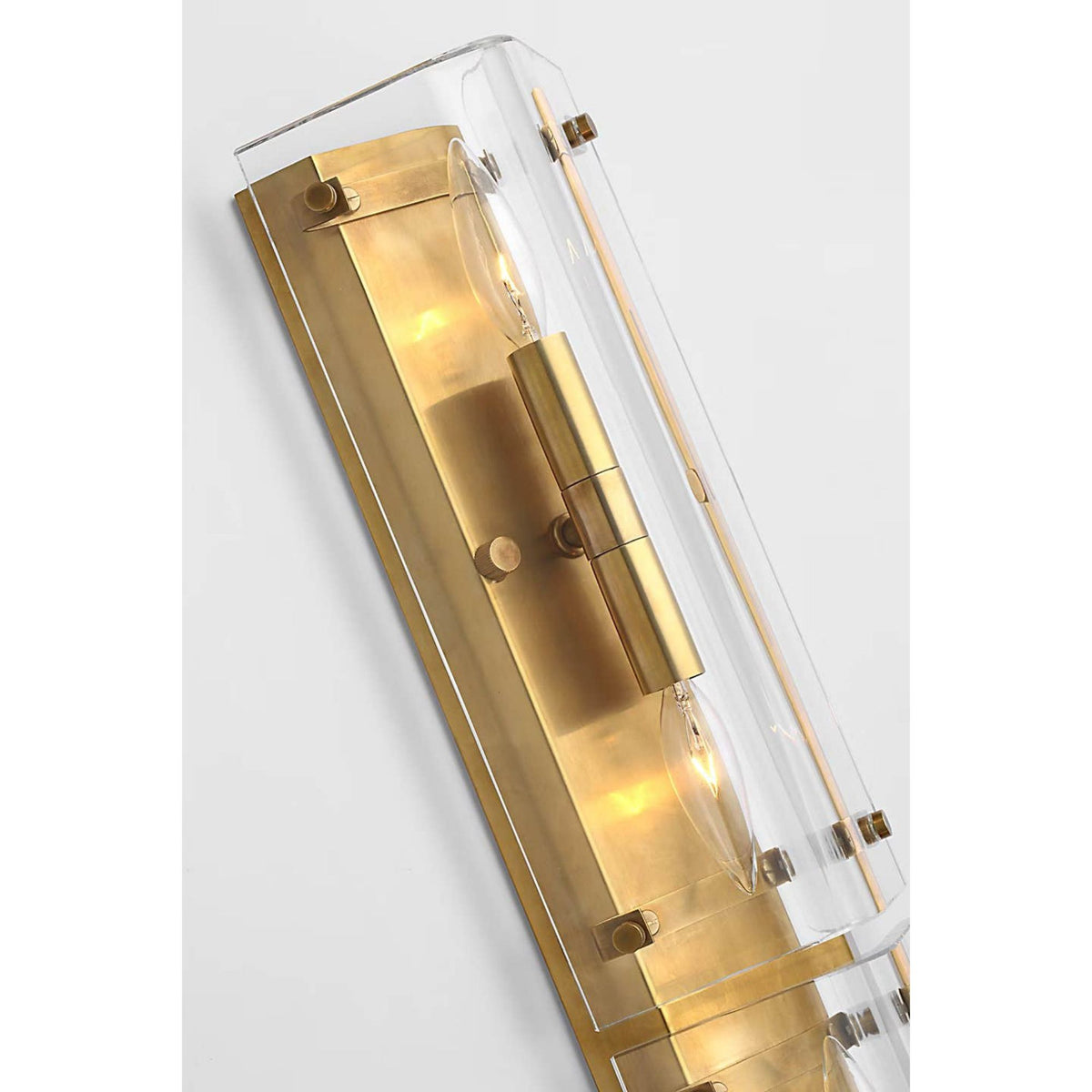 AERIN Clayton 25" Wall Sconce in Crystal and Hand-Rubbed Antique Brass W5.5'' x H25.5" x E4"