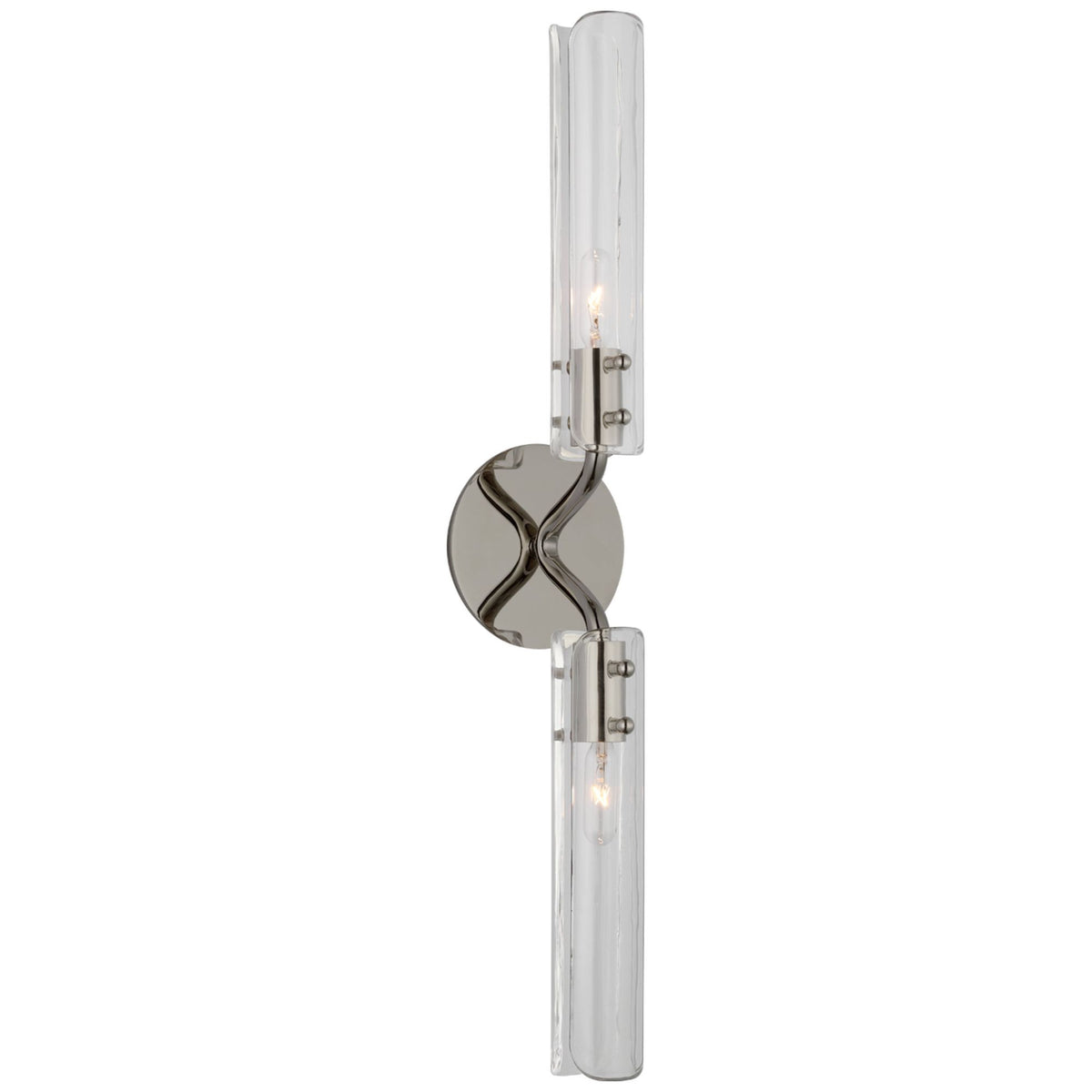 AERIN Casoria 23" Linear Sconce in Polished Nickel with Clear Glass W4.75" x H23.5" x E4.25"