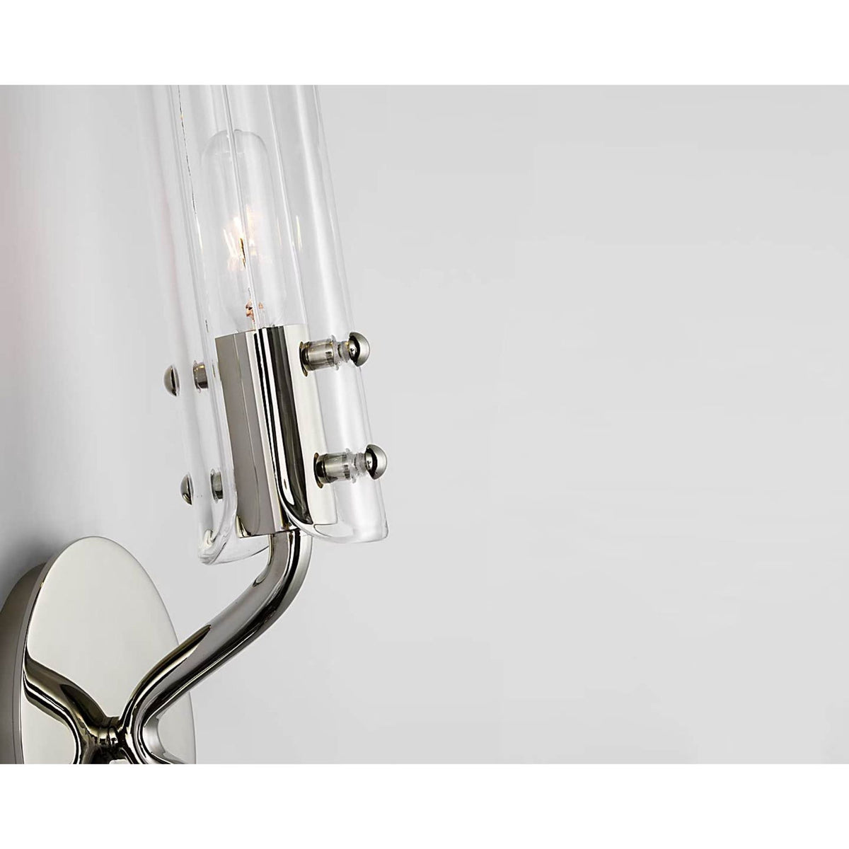 AERIN Casoria 23" Linear Sconce in Polished Nickel with Clear Glass W4.75" x H23.5" x E4.25"