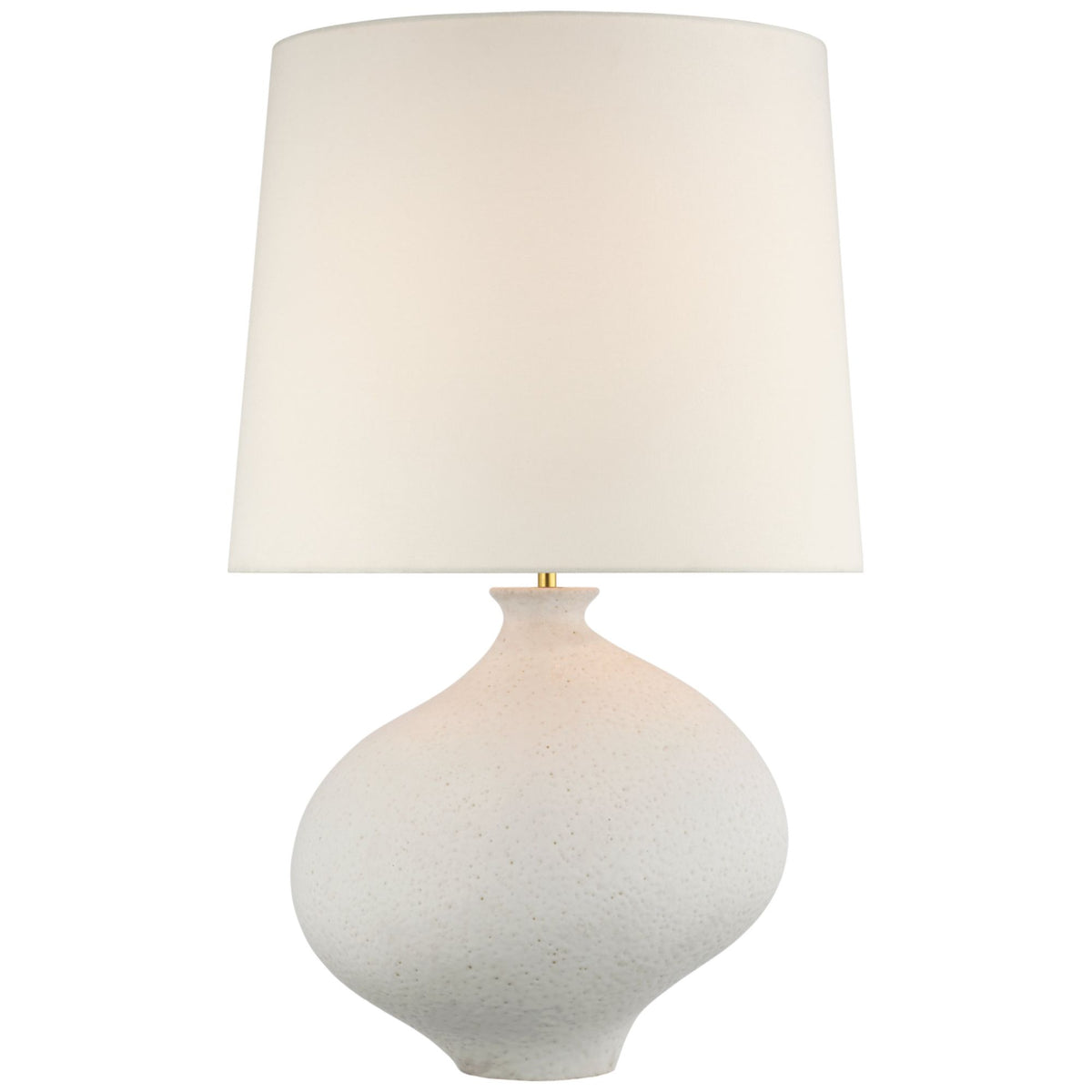 AERIN Celia Large Right Table Lamp in Marion White with Linen Shade W16.5" x H28.75"