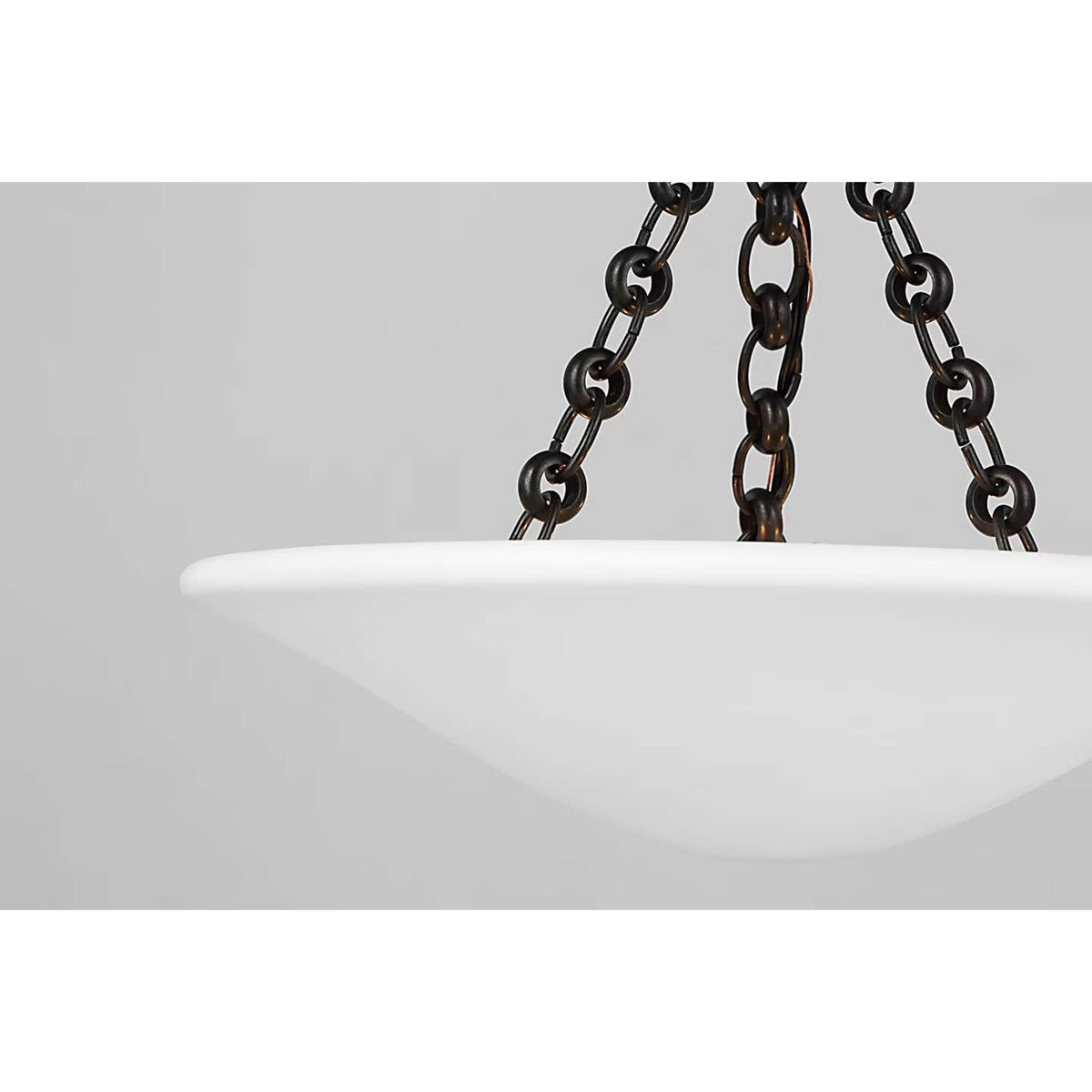 AERIN Mollino 16" Semi Flush Mount in Bronze with Plaster White Shade W16" x H13"