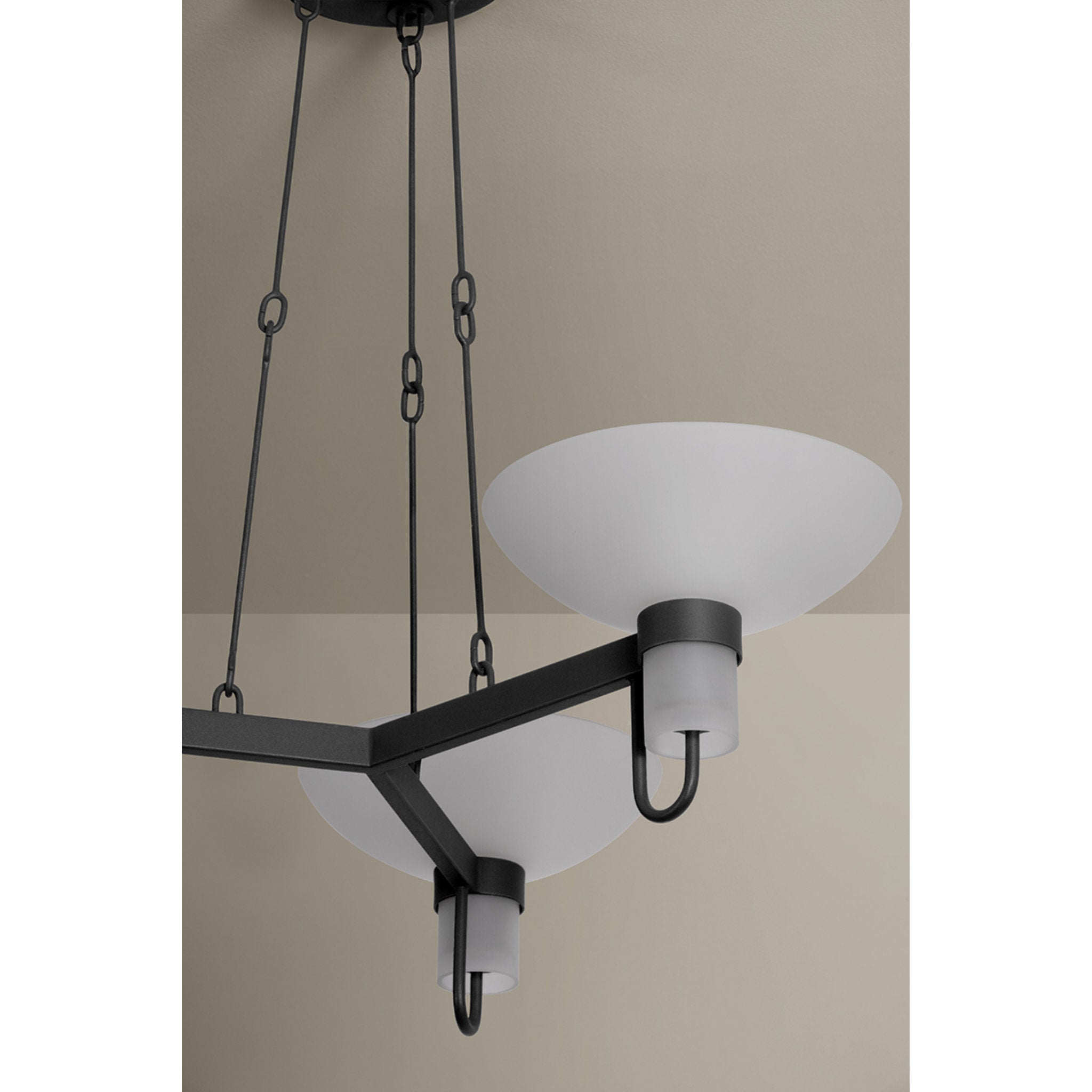 Arturo 3-Light Chandelier in Textured Bronze W/ Hl 30W x 8H