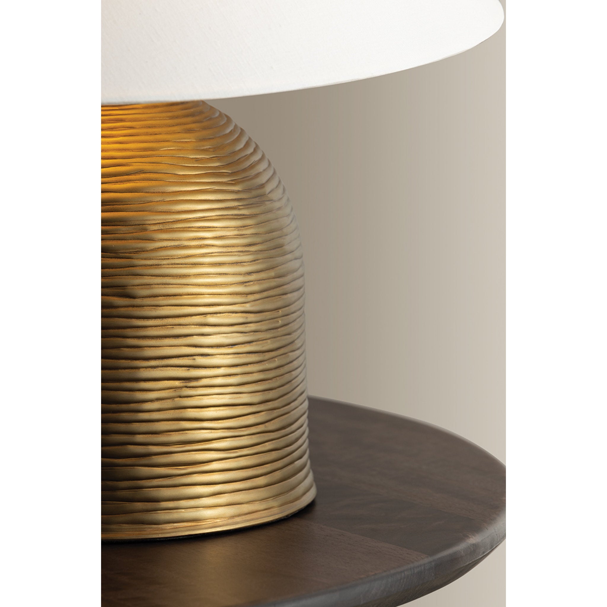 Arvin 1-Light Table Lamp in Patina Brass 19W x 20H