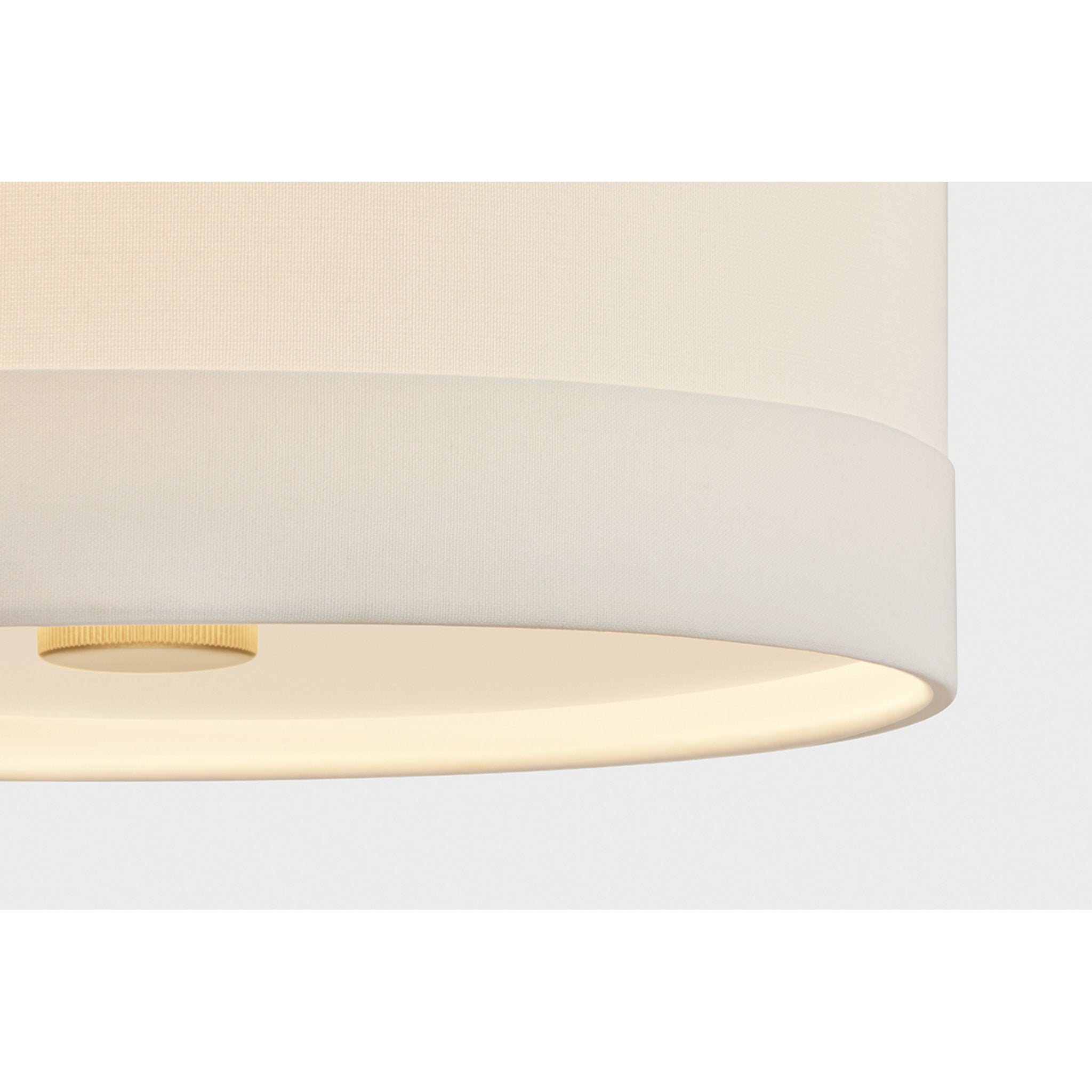 Ashland 3-Light Flush Mount in Aged Brass 14W x 8.5H
