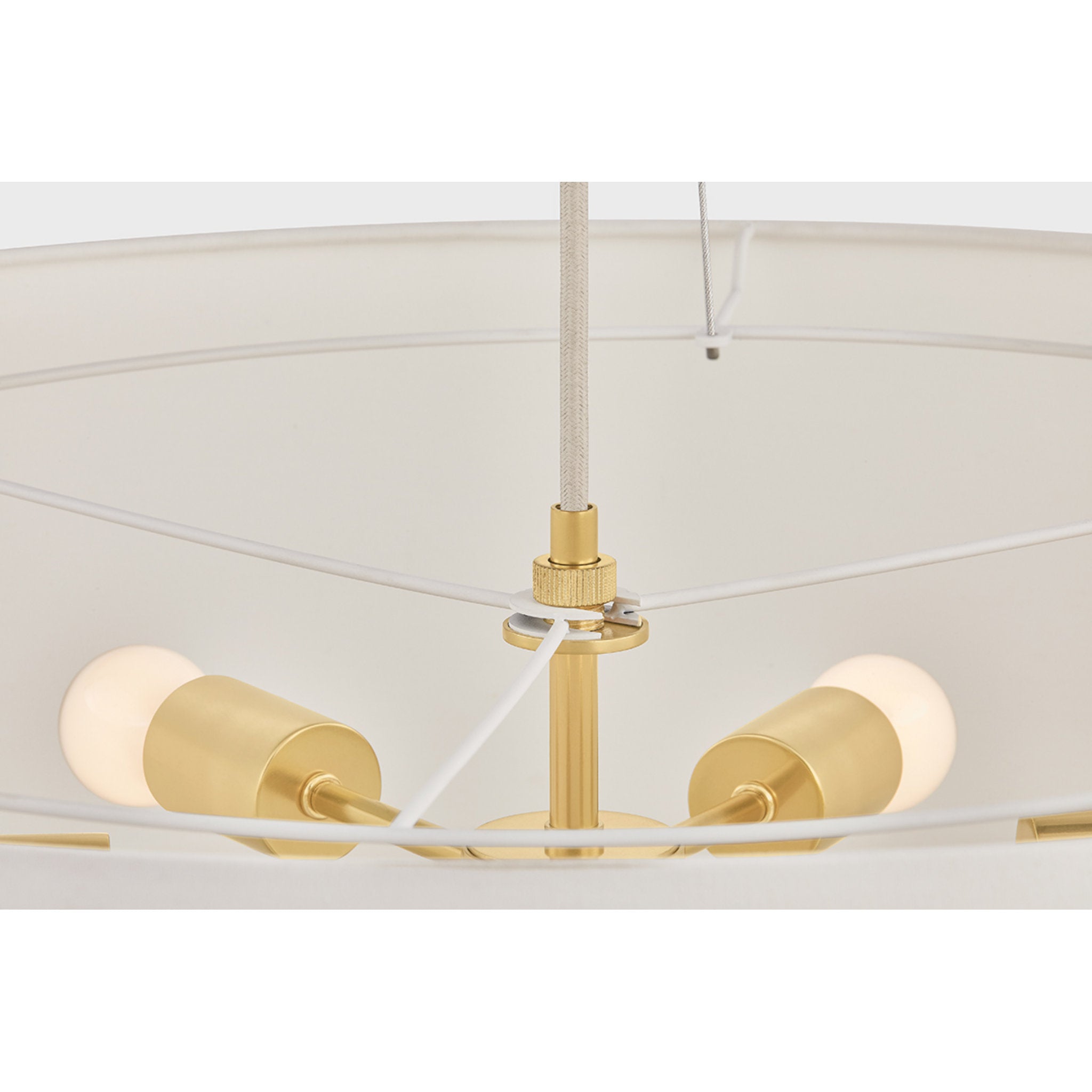 Ashland 4-Light Pendant in Aged Brass 22W x 10.25H