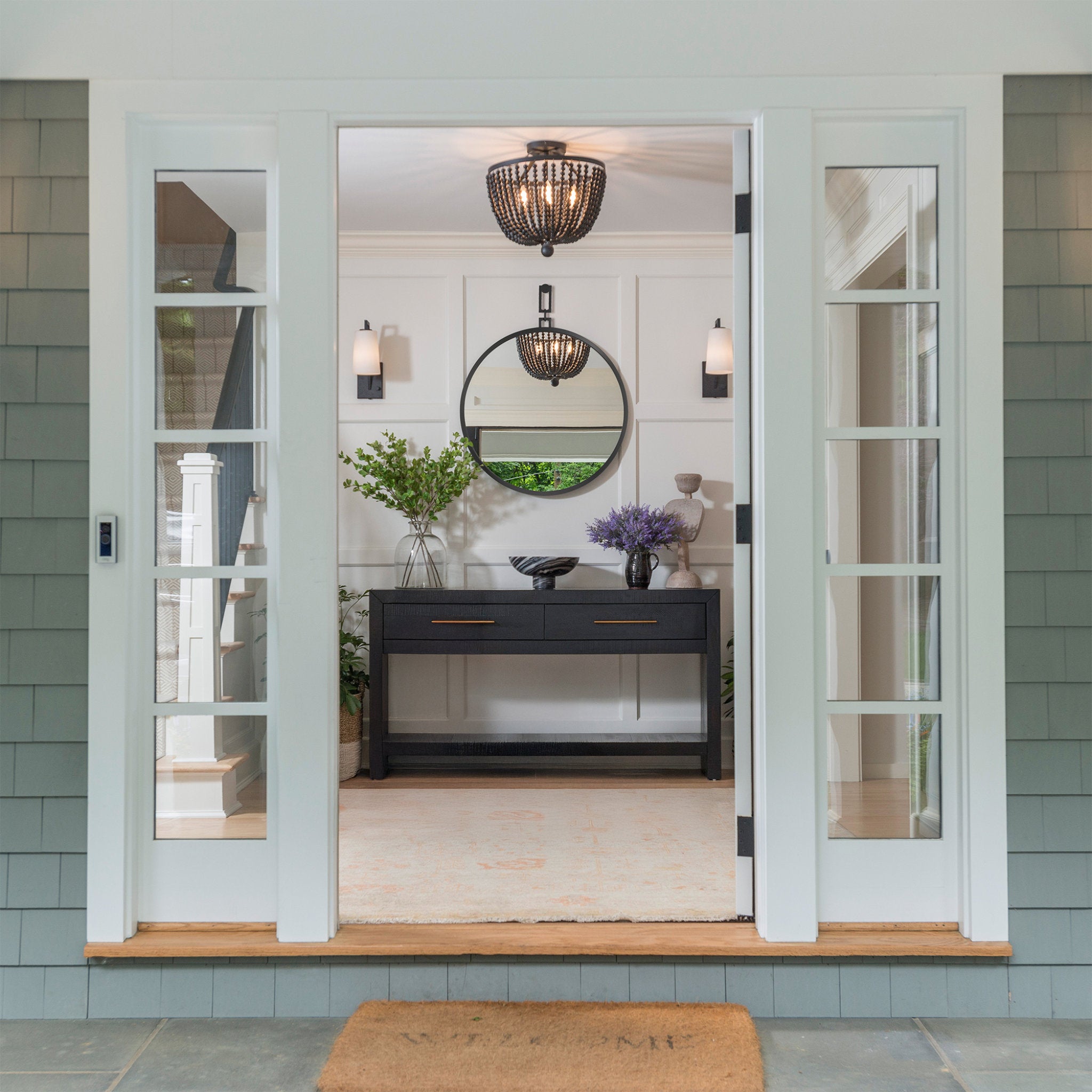 Brian Patrick Flynn Alston 40'' Matte Black Mirror Black 40"W x 50"H x 1.25"D