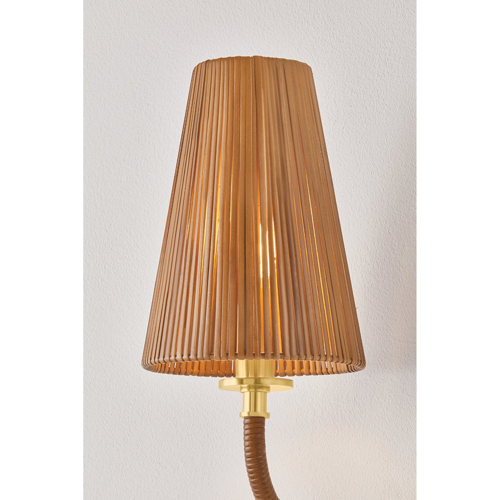 Atwood 1-Light Wall Sconce in Aged Brass 6W x 25.25H