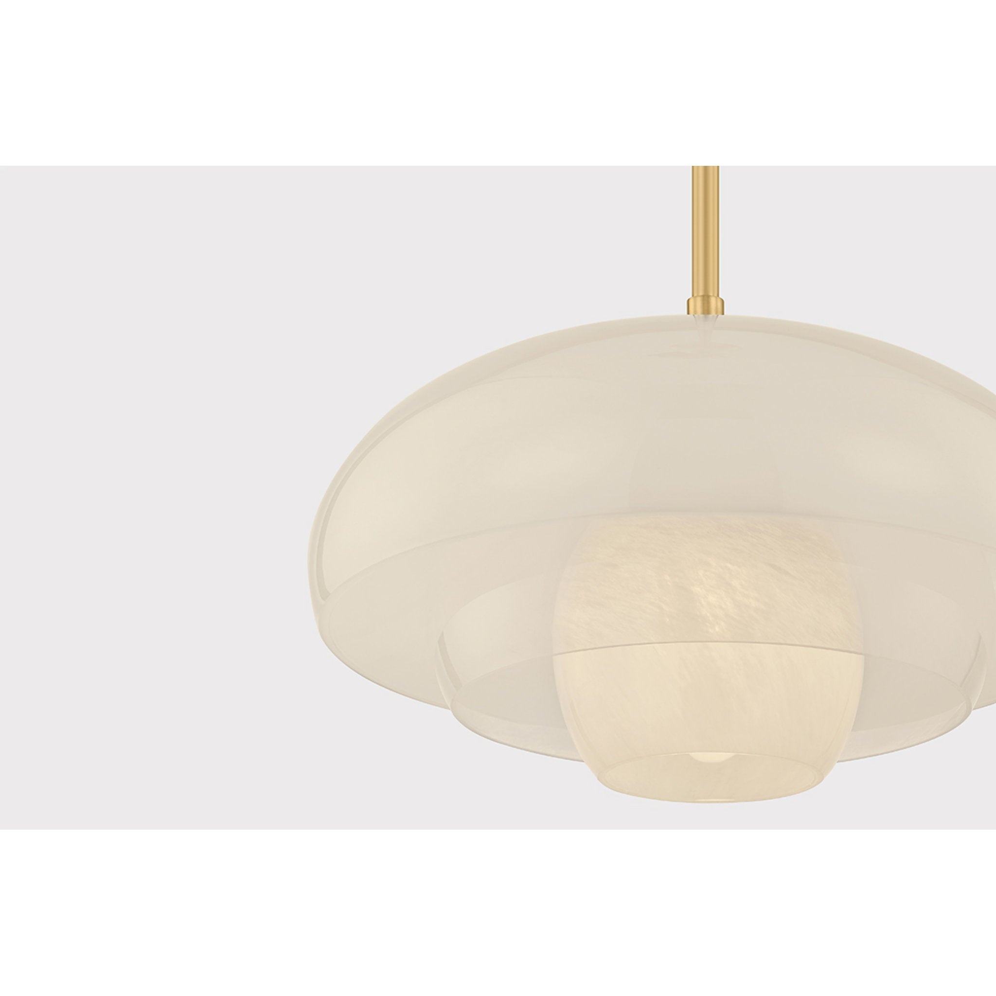 Auburndale 1-Light Pendant in Aged Brass 18.25W x 11.25H